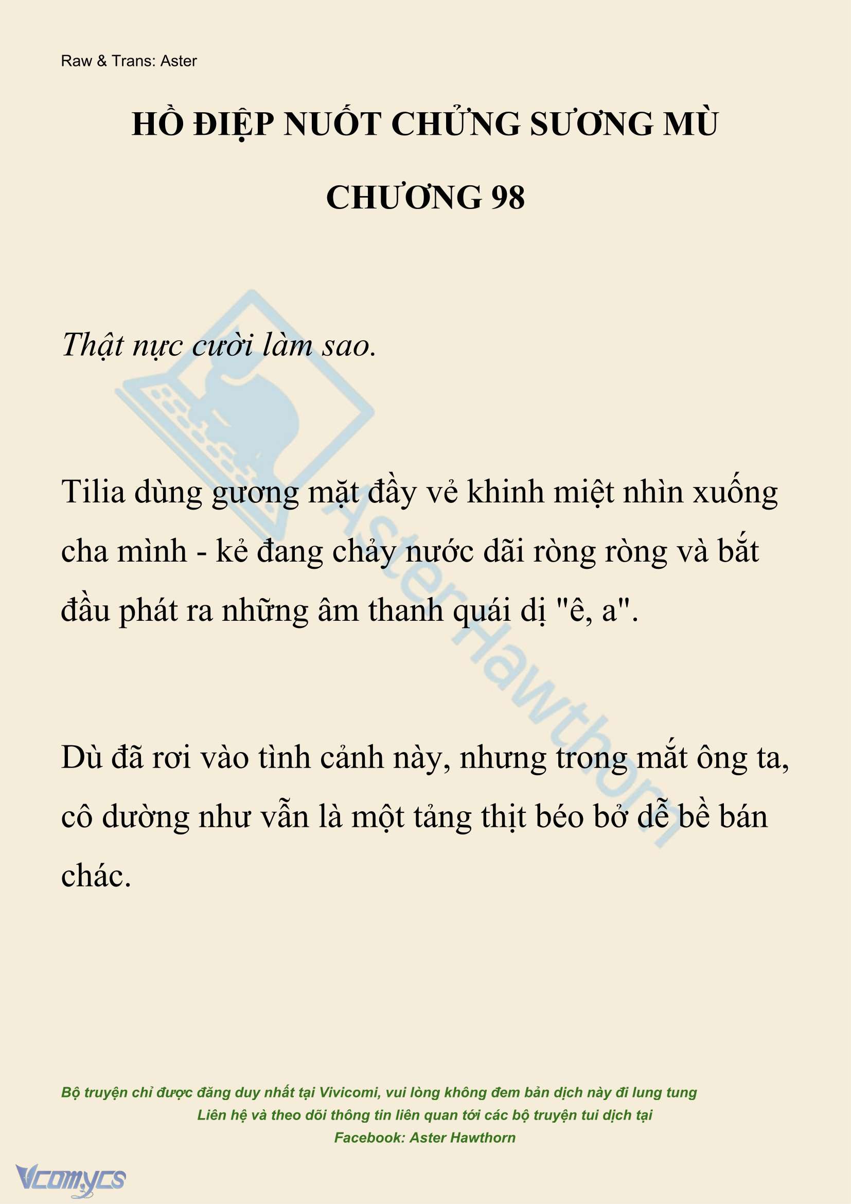 [NOVEL] Hồ Điệp Nuốt Chửng Sương Mù Chapter 98 - Trang 2