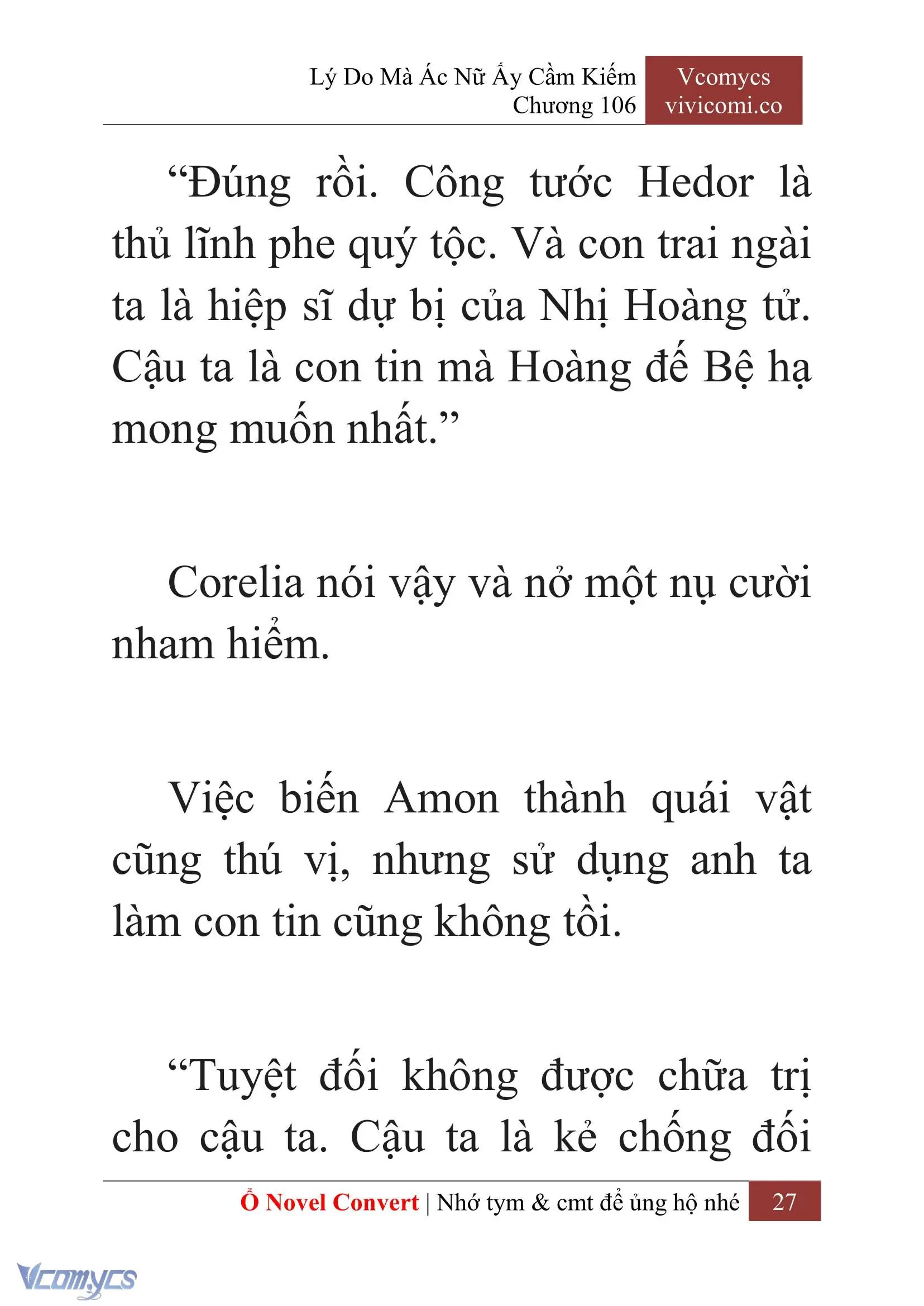 [Novel] Lý Do Mà Ác Nữ Ấy Cầm Kiếm Chapter 106 - Trang 30