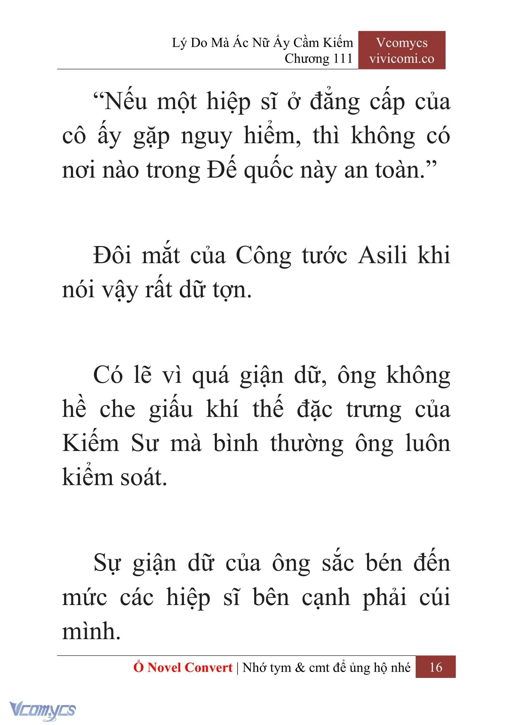 [Novel] Lý Do Mà Ác Nữ Ấy Cầm Kiếm Chapter 111 - Trang 19