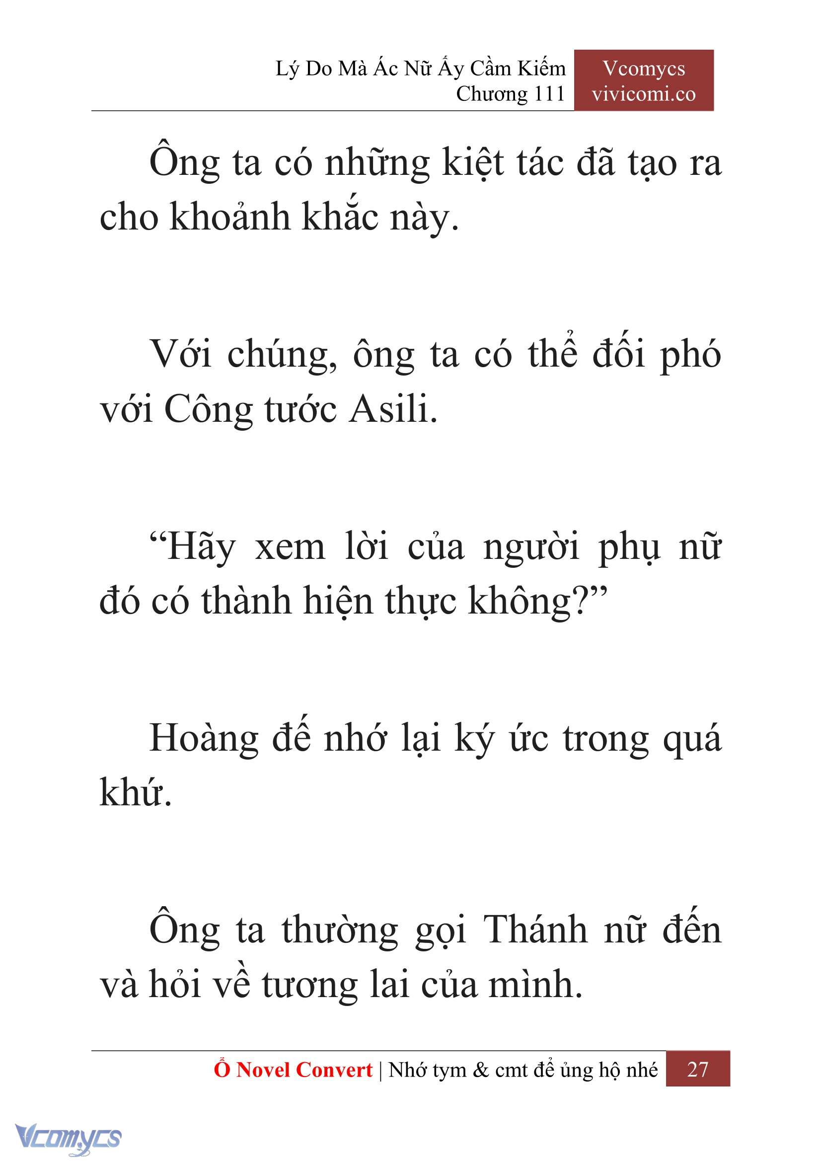 [Novel] Lý Do Mà Ác Nữ Ấy Cầm Kiếm Chapter 111 - Trang 30