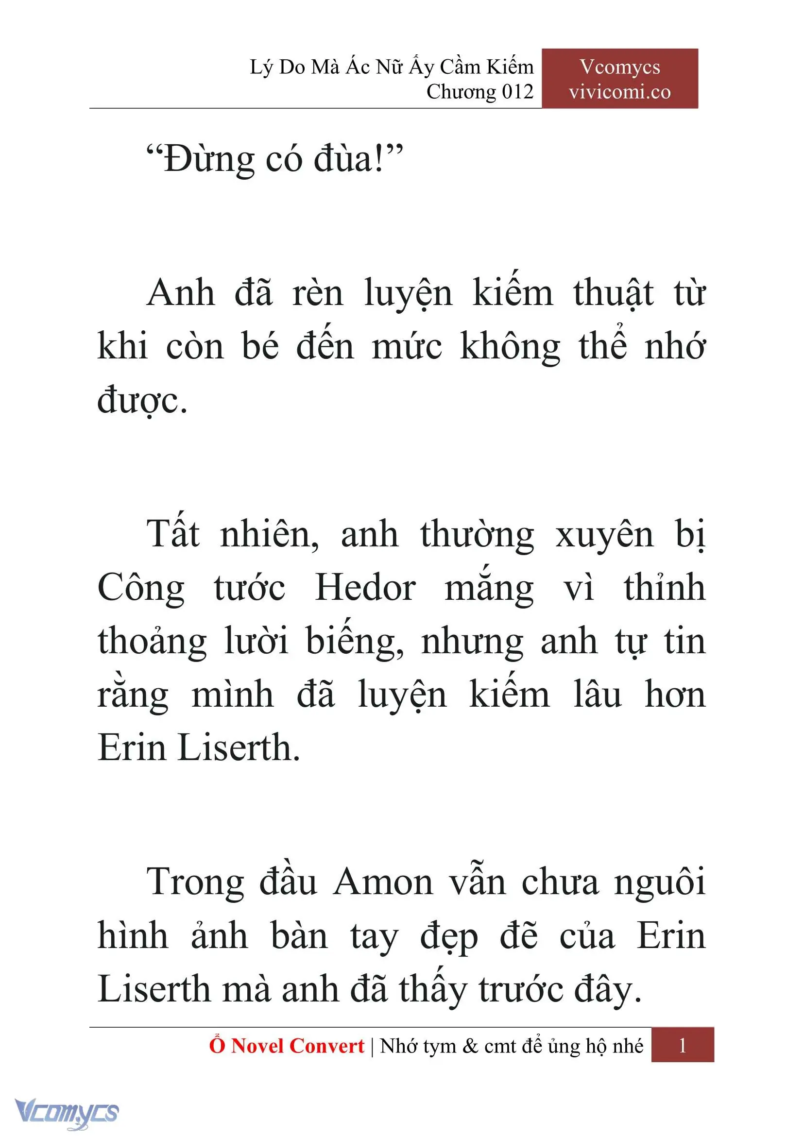 [Novel] Lý Do Mà Ác Nữ Ấy Cầm Kiếm Chapter 12 - Trang 4