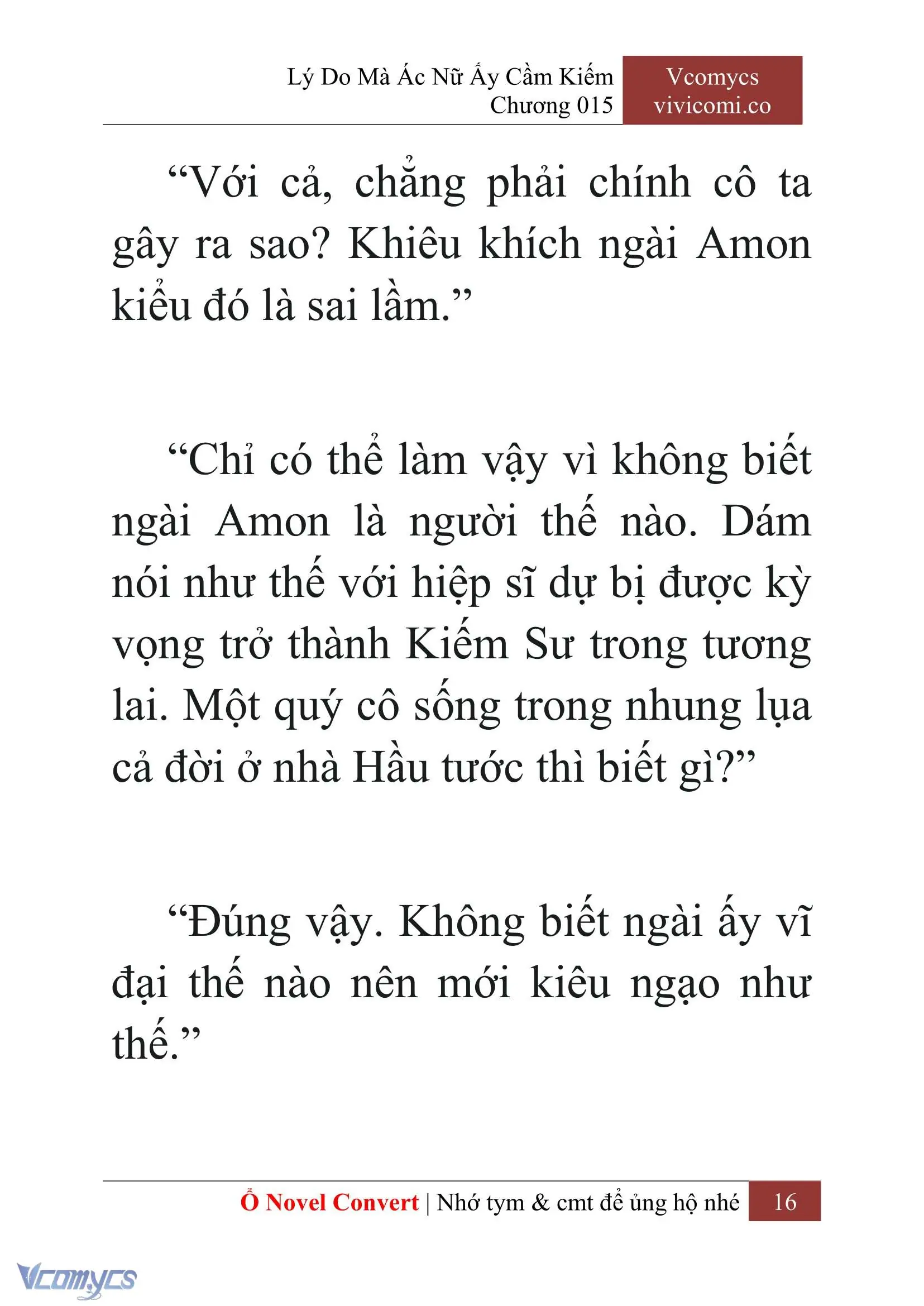 [Novel] Lý Do Mà Ác Nữ Ấy Cầm Kiếm Chapter 15 - Trang 19