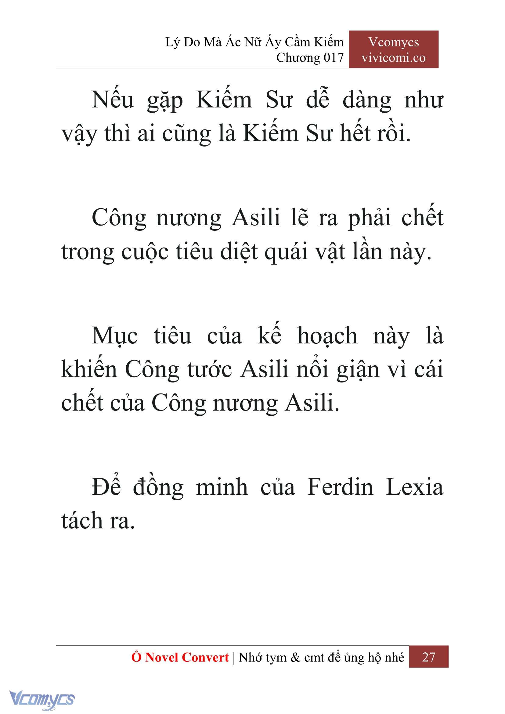 [Novel] Lý Do Mà Ác Nữ Ấy Cầm Kiếm Chapter 17 - Trang 30