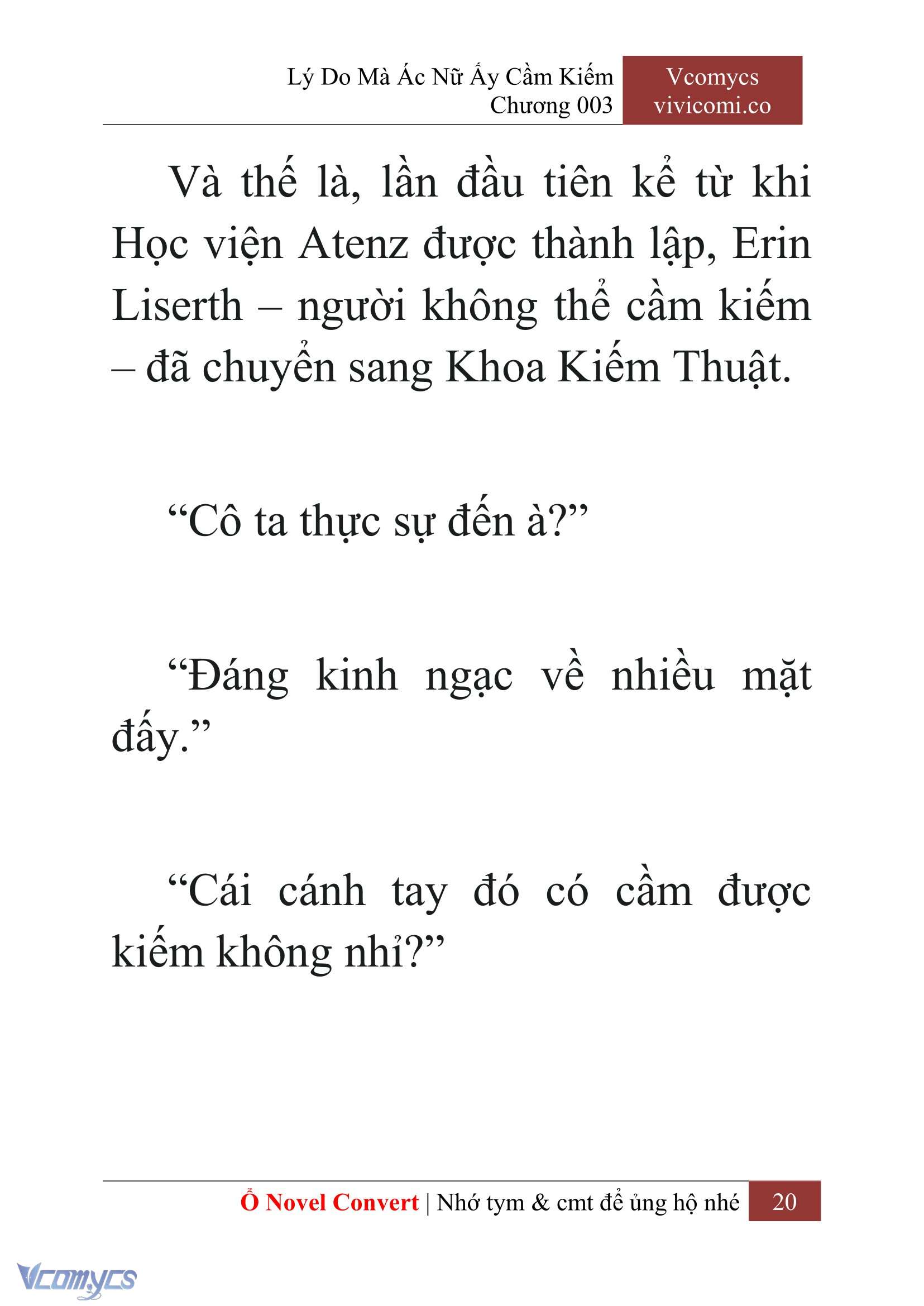 [Novel] Lý Do Mà Ác Nữ Ấy Cầm Kiếm Chapter 3 - Trang 23