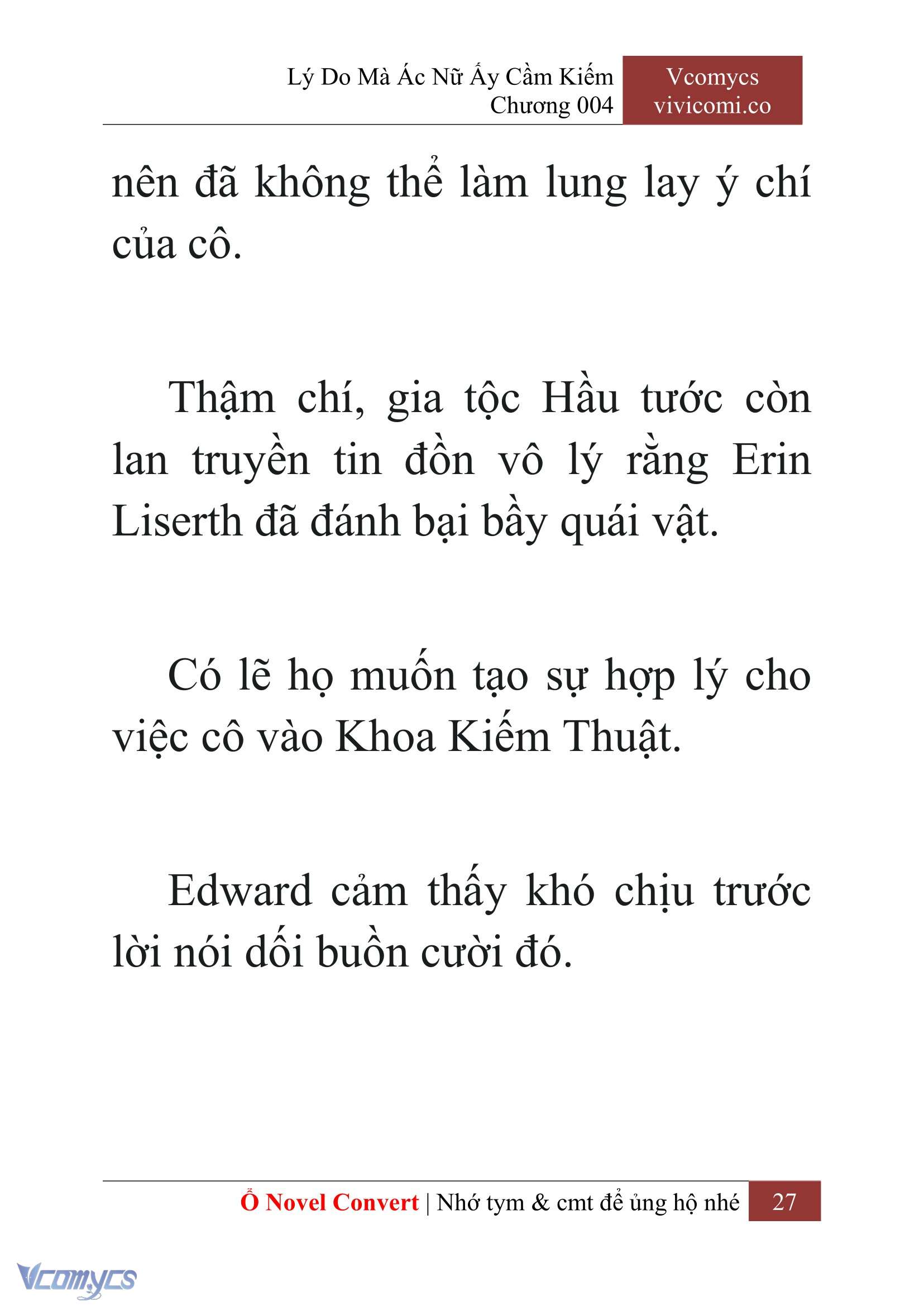 [Novel] Lý Do Mà Ác Nữ Ấy Cầm Kiếm Chapter 4 - Trang 30