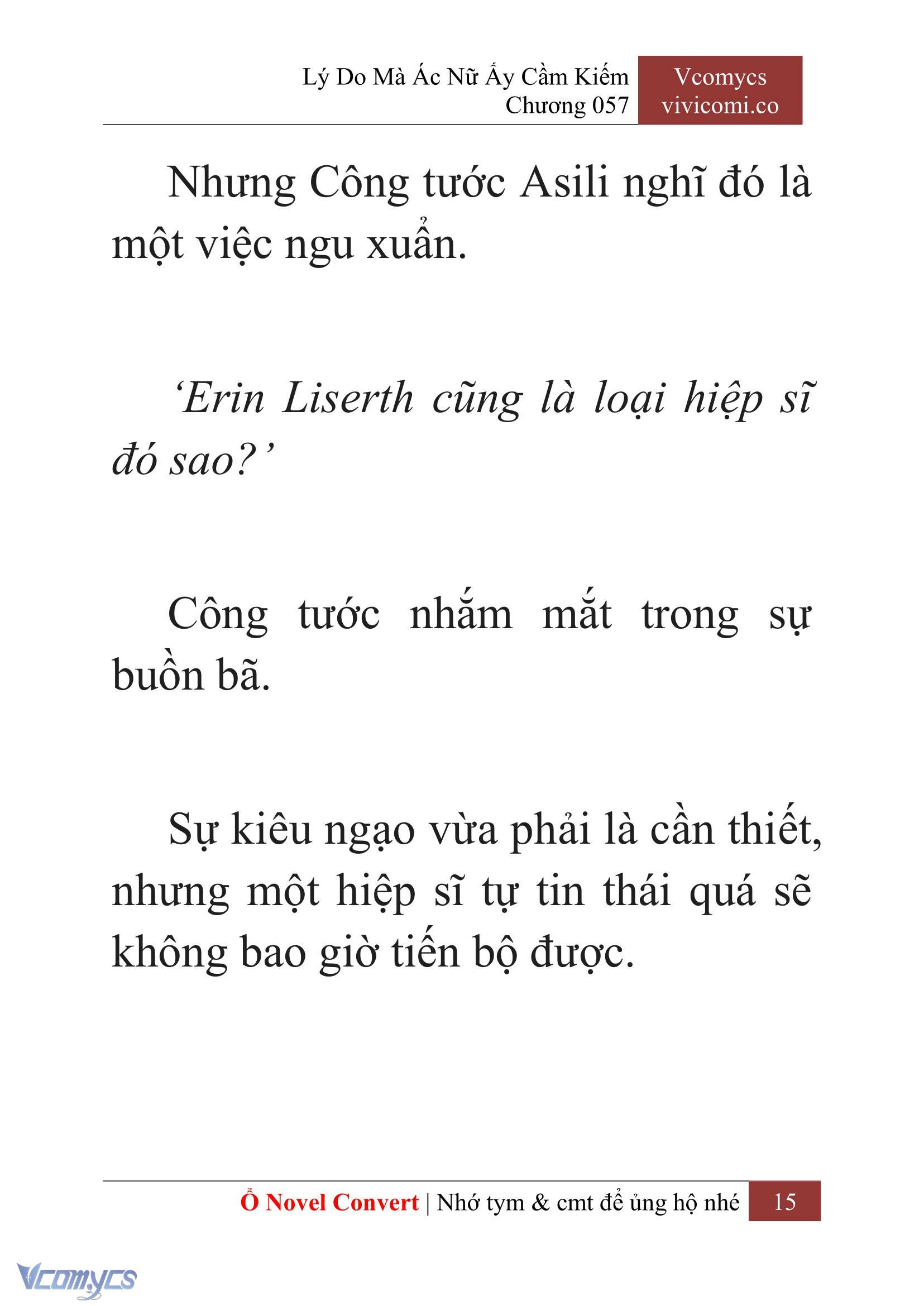 [Novel] Lý Do Mà Ác Nữ Ấy Cầm Kiếm Chapter 57 - Trang 18