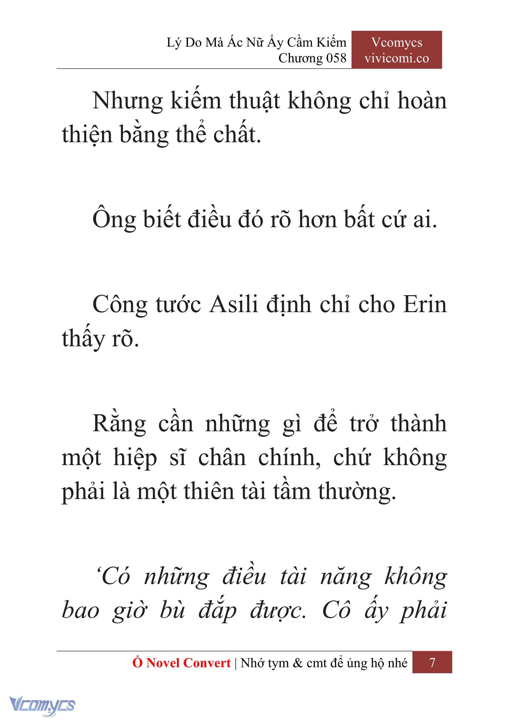 [Novel] Lý Do Mà Ác Nữ Ấy Cầm Kiếm Chapter 58 - Trang 10