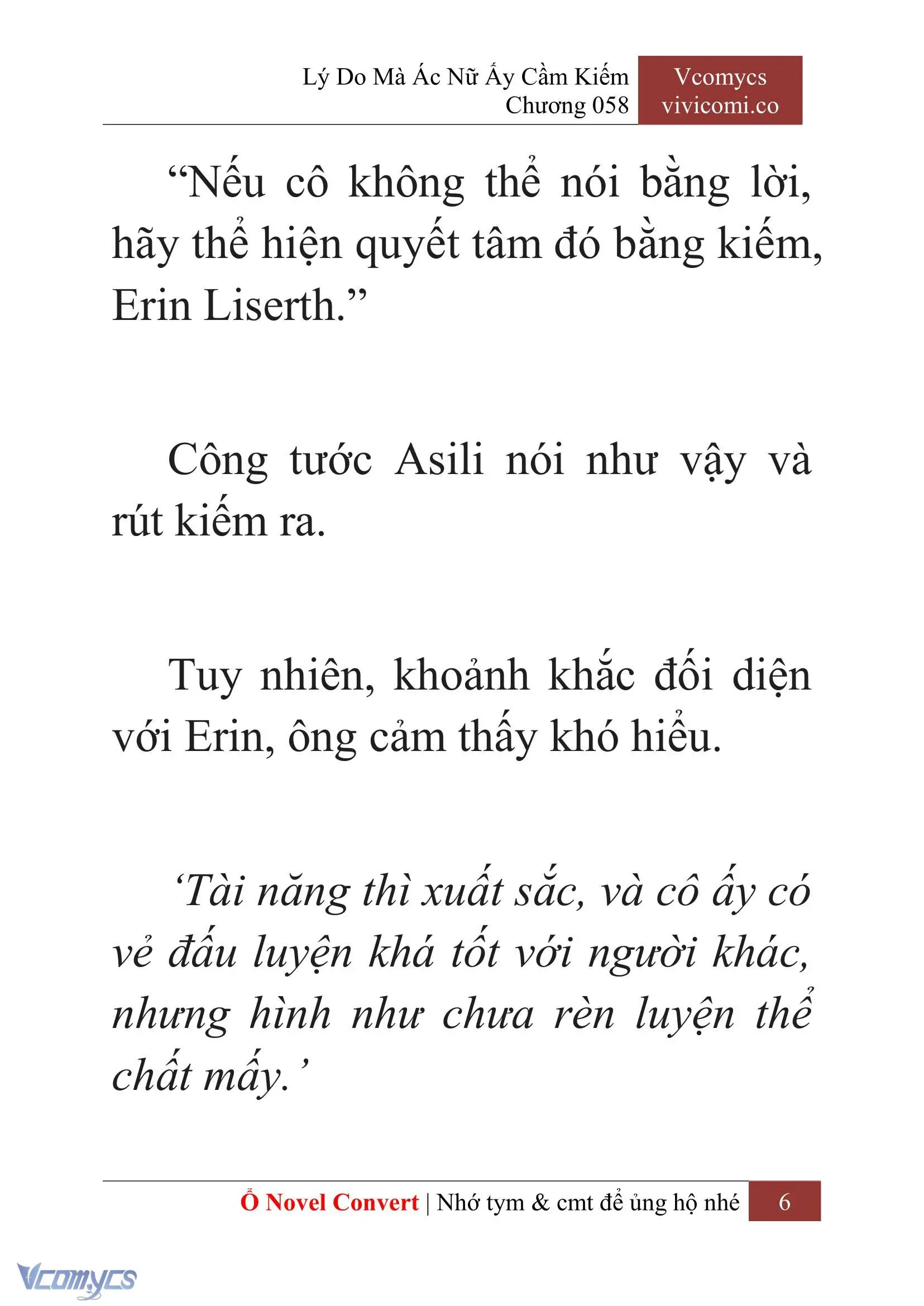 [Novel] Lý Do Mà Ác Nữ Ấy Cầm Kiếm Chapter 58 - Trang 9