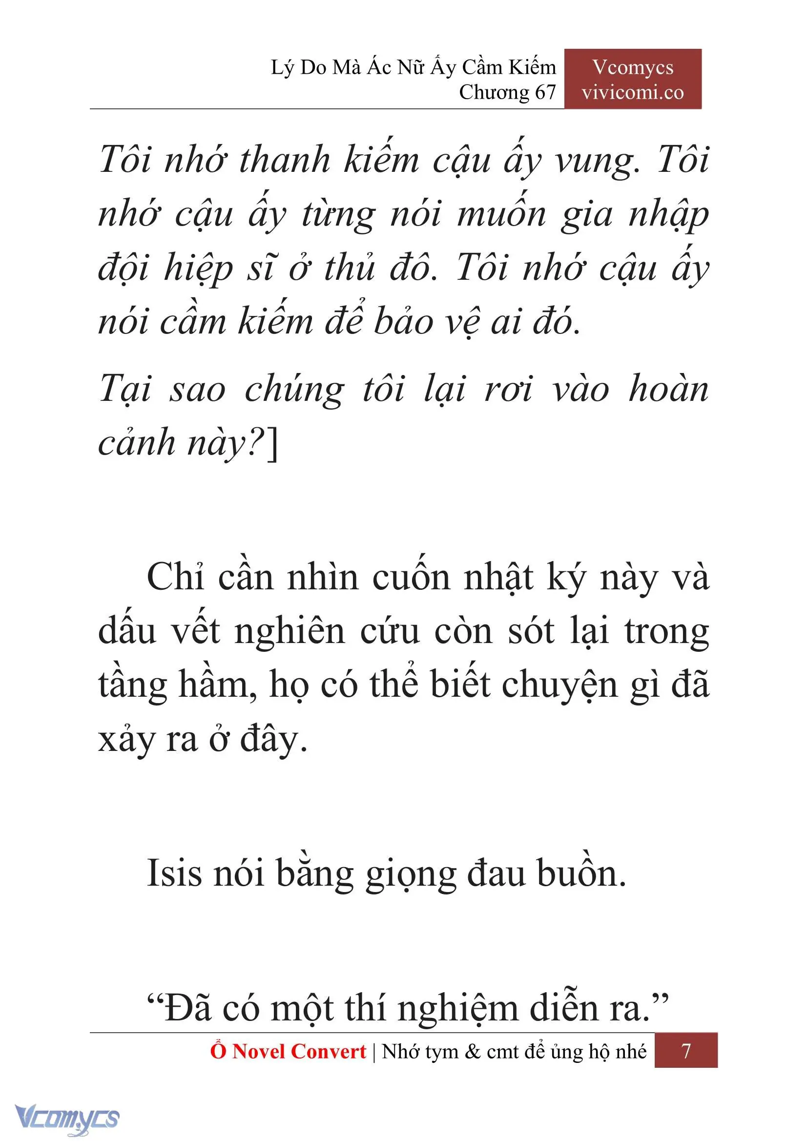 [Novel] Lý Do Mà Ác Nữ Ấy Cầm Kiếm Chapter 67 - Trang 10