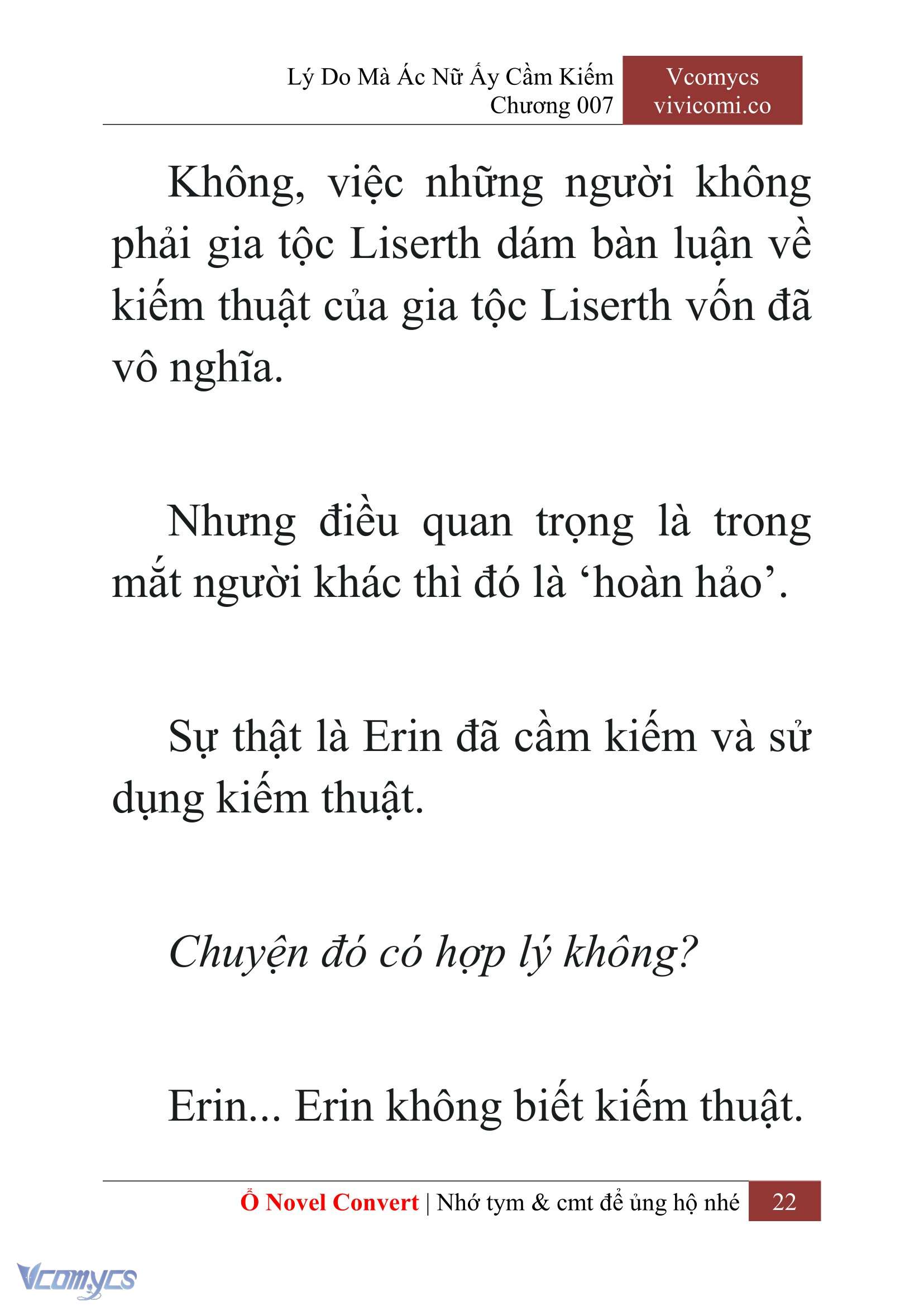 [Novel] Lý Do Mà Ác Nữ Ấy Cầm Kiếm Chapter 7 - Trang 24