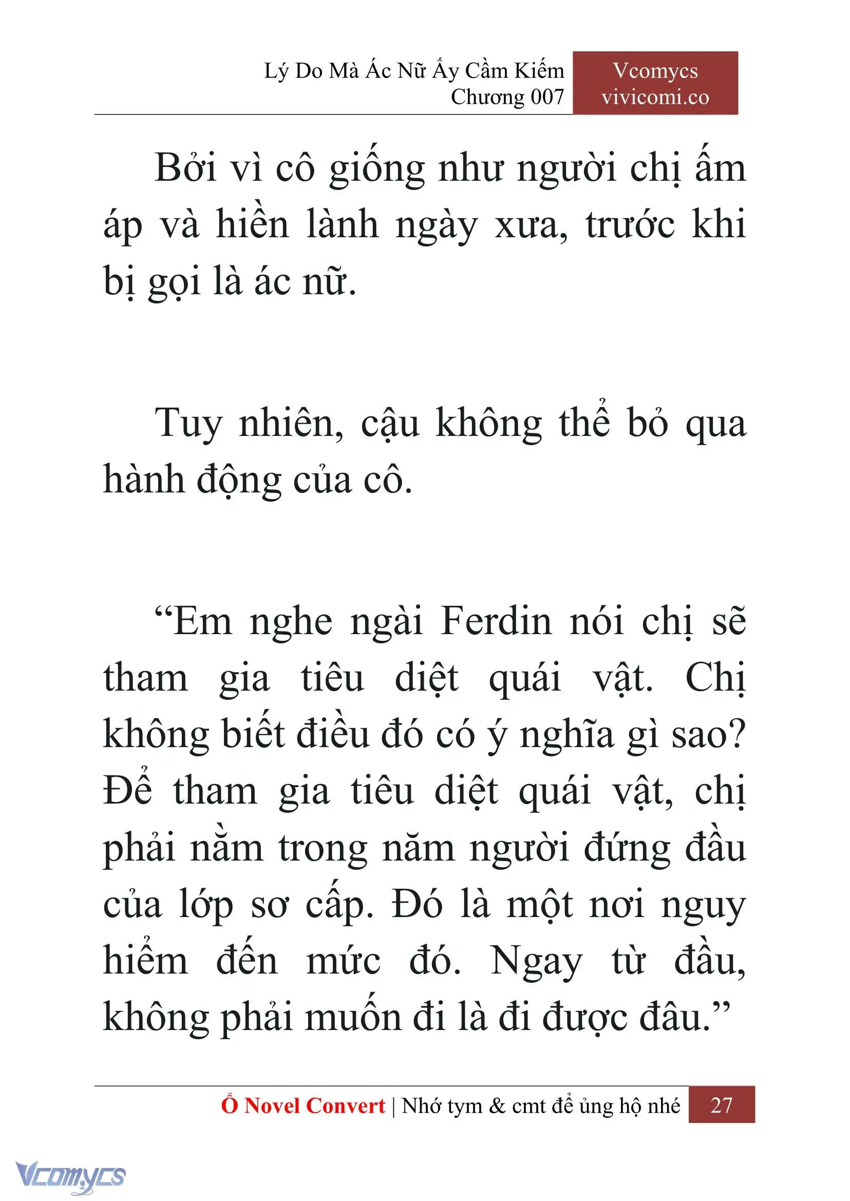 [Novel] Lý Do Mà Ác Nữ Ấy Cầm Kiếm Chapter 7 - Trang 29