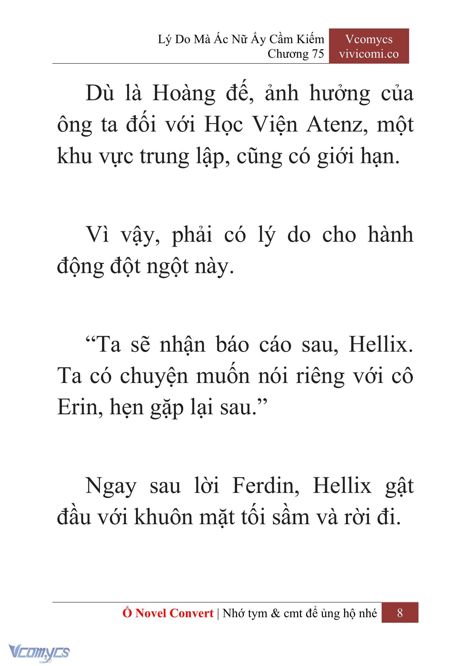 [Novel] Lý Do Mà Ác Nữ Ấy Cầm Kiếm Chapter 75 - Trang 11