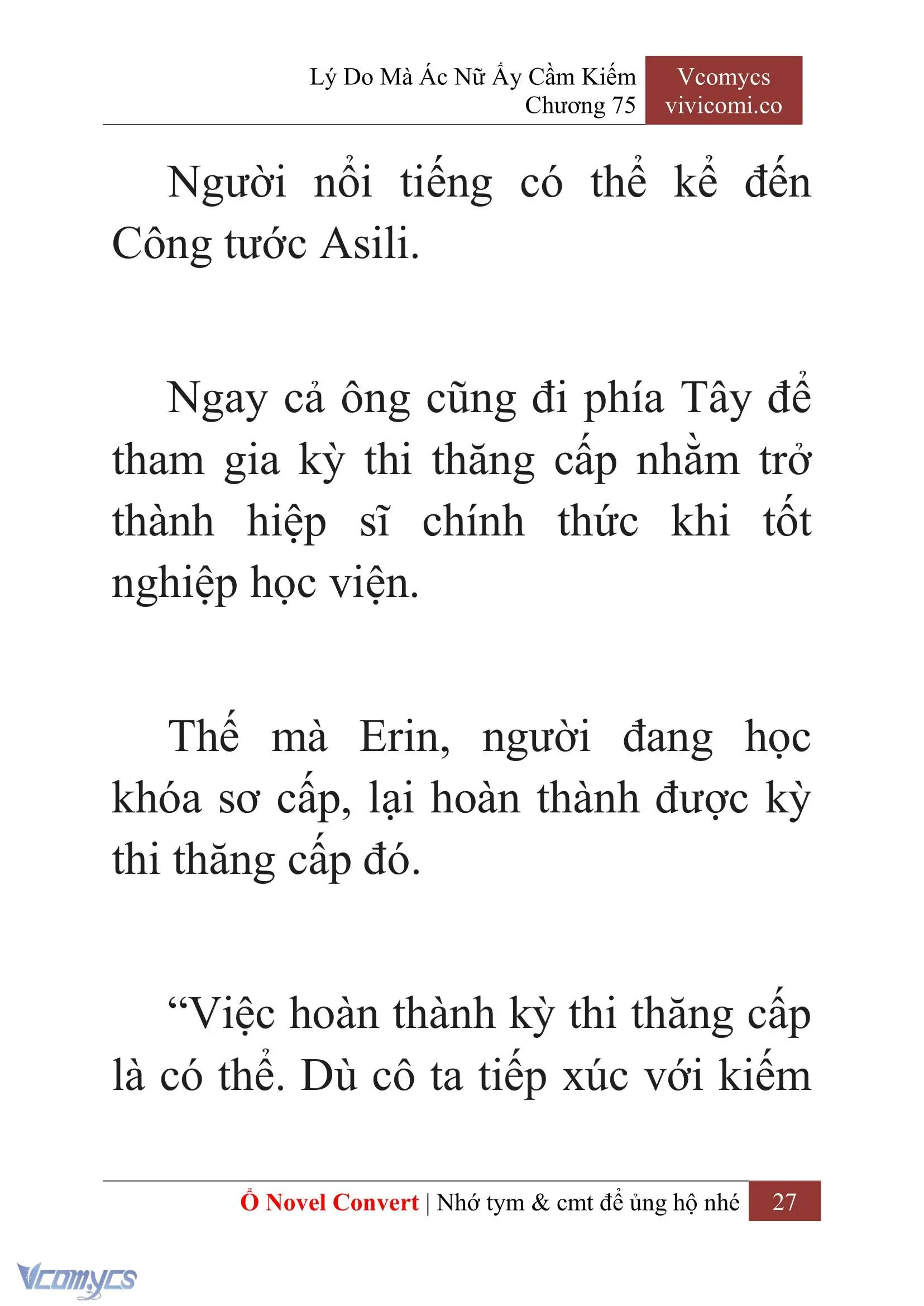 [Novel] Lý Do Mà Ác Nữ Ấy Cầm Kiếm Chapter 75 - Trang 30