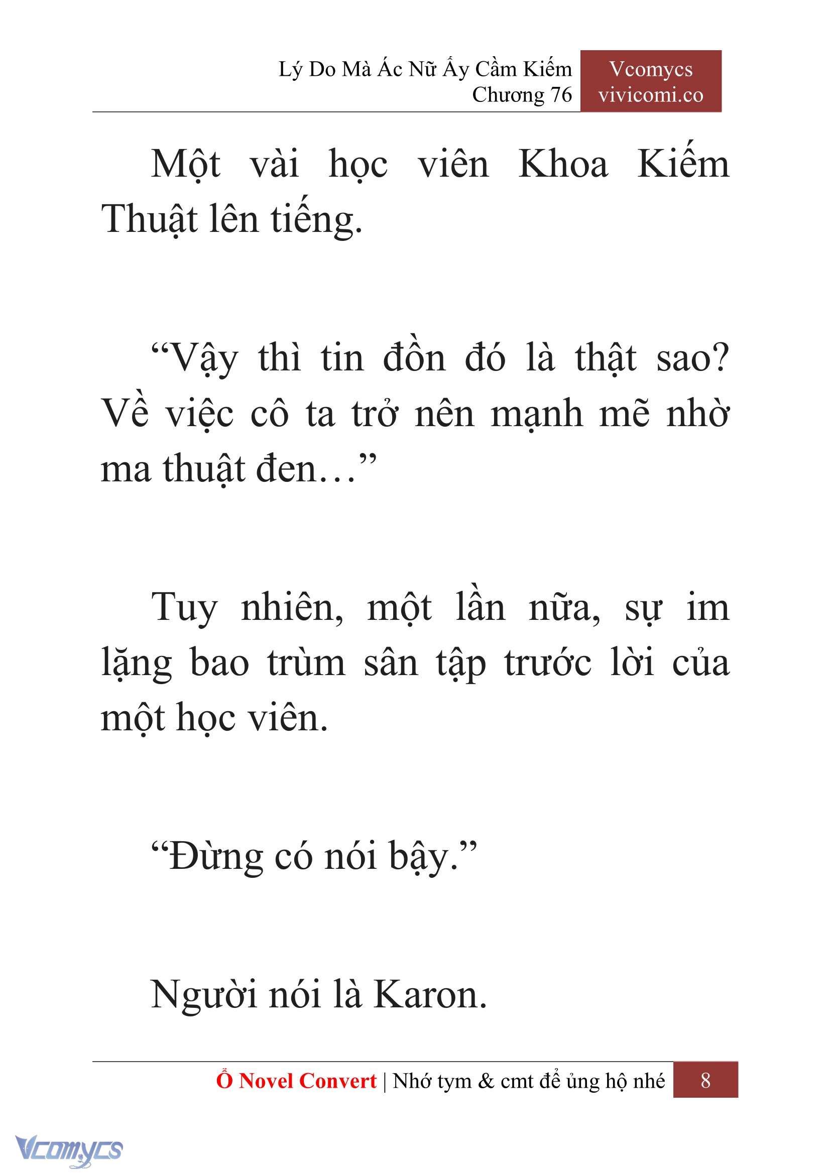 [Novel] Lý Do Mà Ác Nữ Ấy Cầm Kiếm Chapter 76 - Trang 11