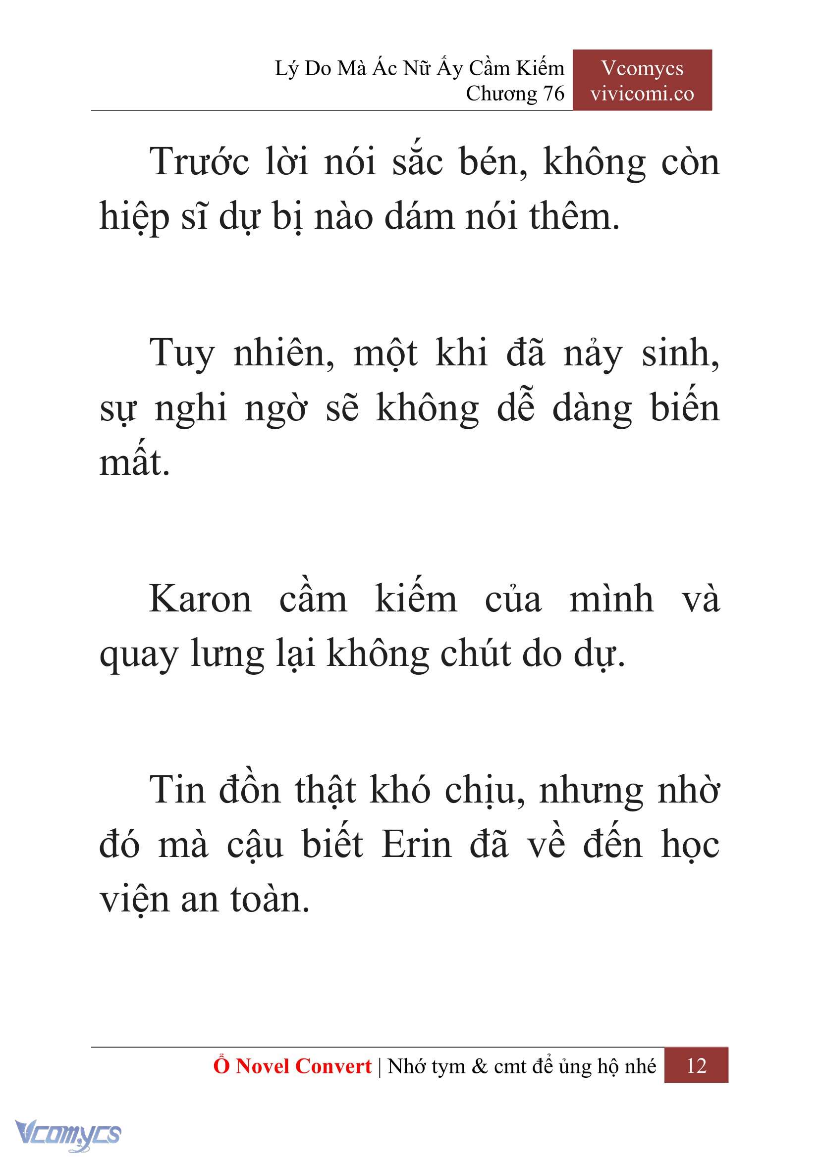 [Novel] Lý Do Mà Ác Nữ Ấy Cầm Kiếm Chapter 76 - Trang 15