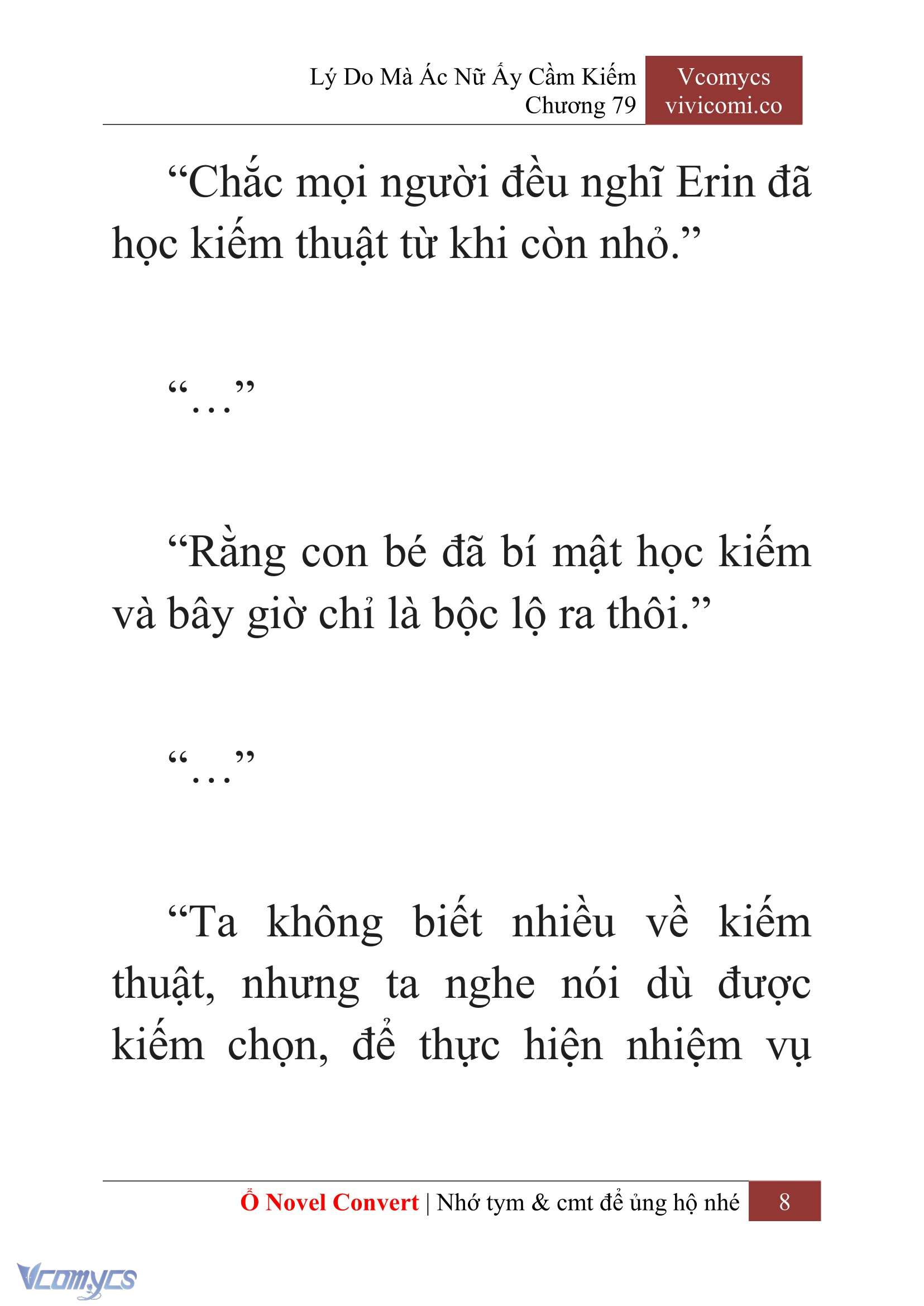 [Novel] Lý Do Mà Ác Nữ Ấy Cầm Kiếm Chapter 79 - Trang 11