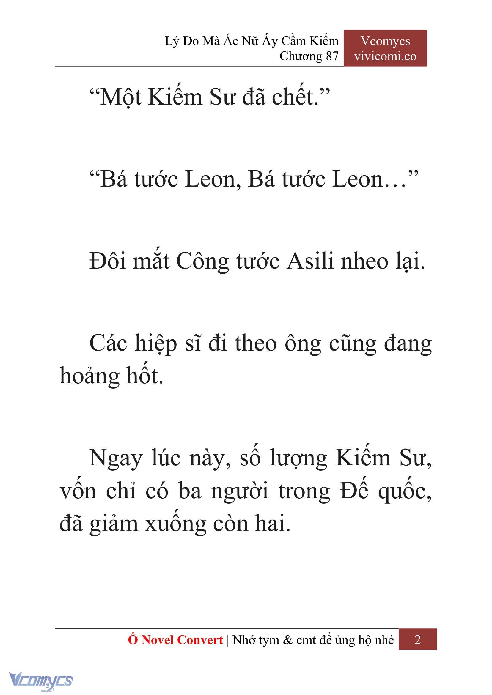 [Novel] Lý Do Mà Ác Nữ Ấy Cầm Kiếm Chapter 87 - Trang 5