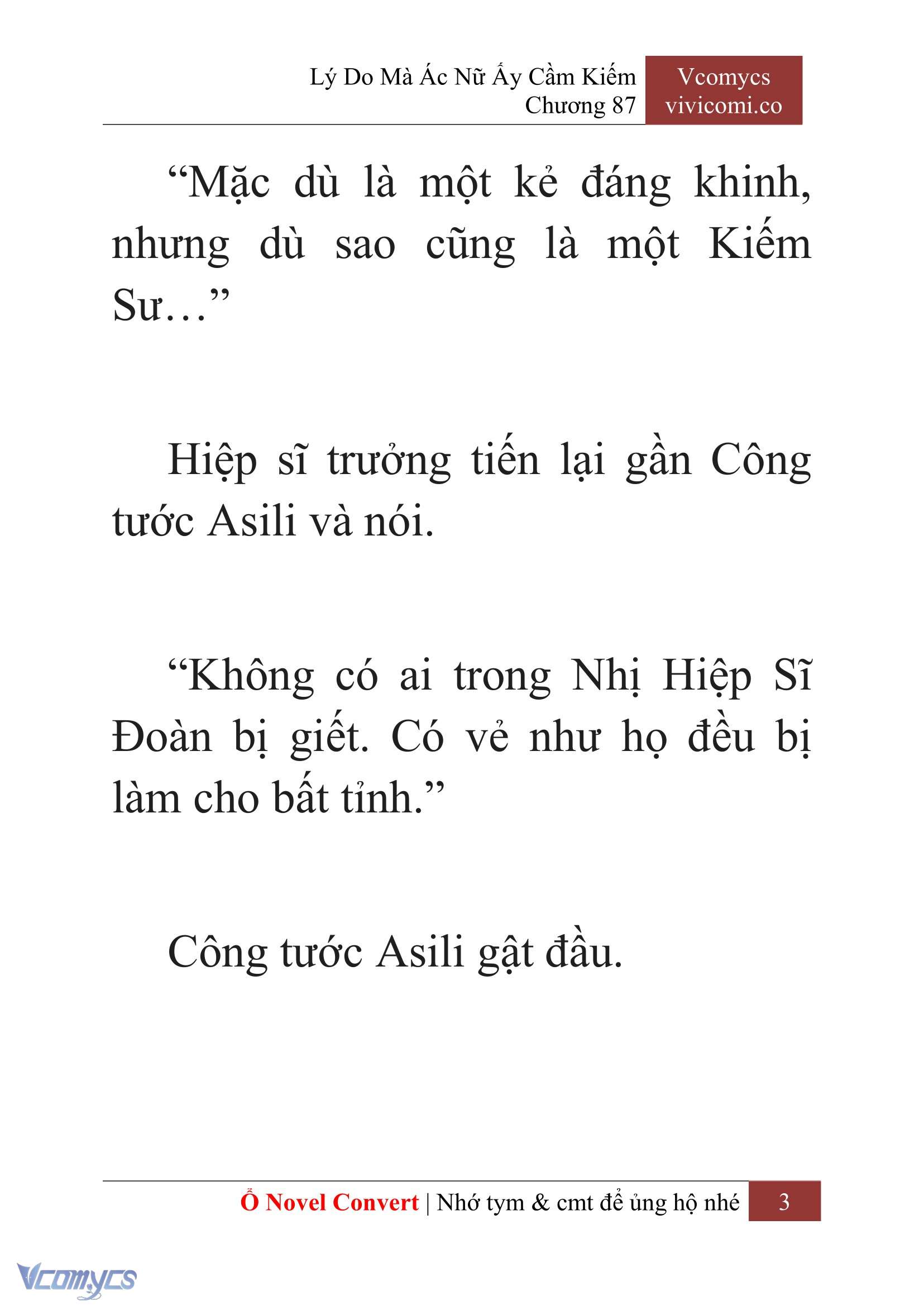 [Novel] Lý Do Mà Ác Nữ Ấy Cầm Kiếm Chapter 87 - Trang 6