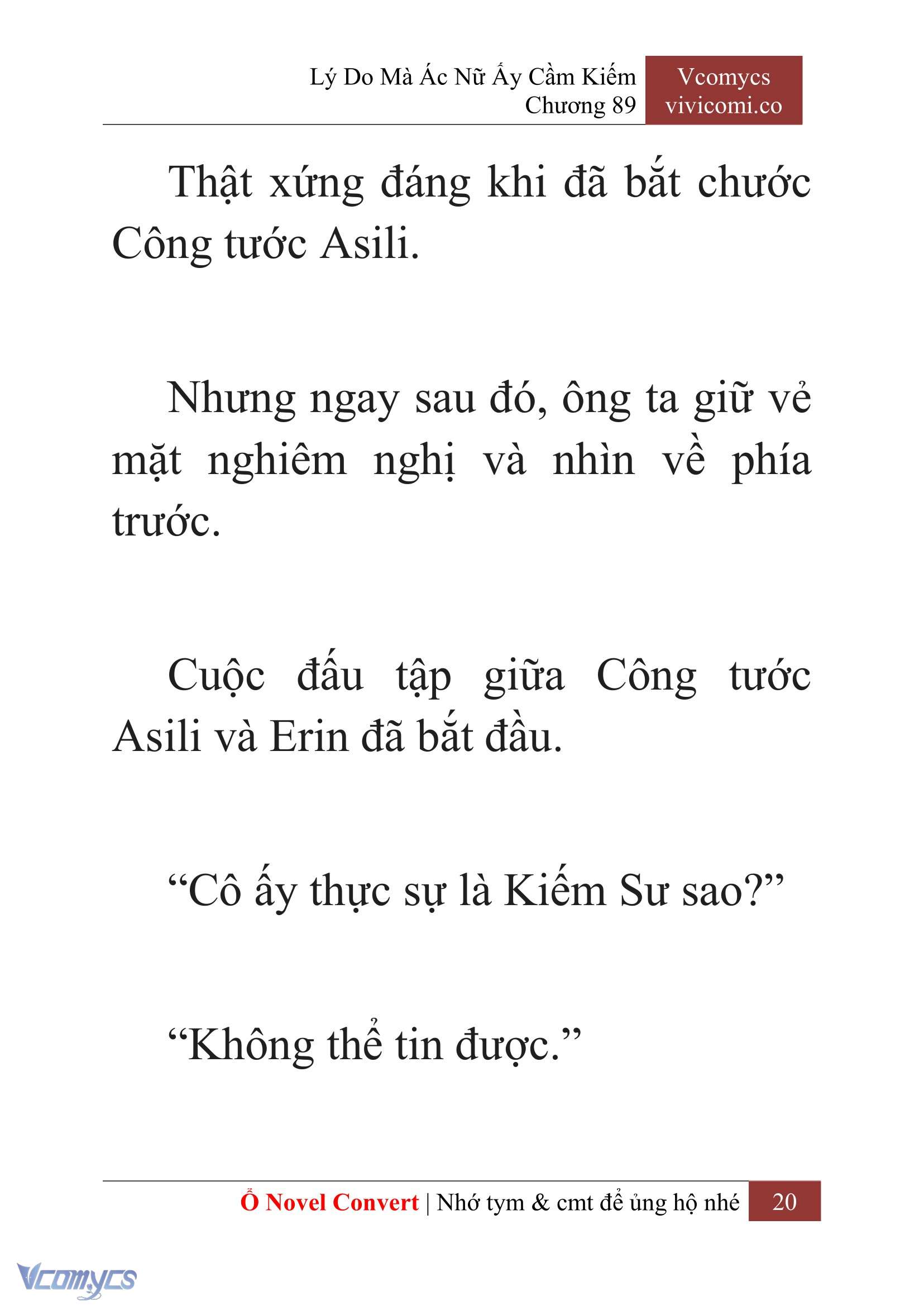 [Novel] Lý Do Mà Ác Nữ Ấy Cầm Kiếm Chapter 89 - Trang 23