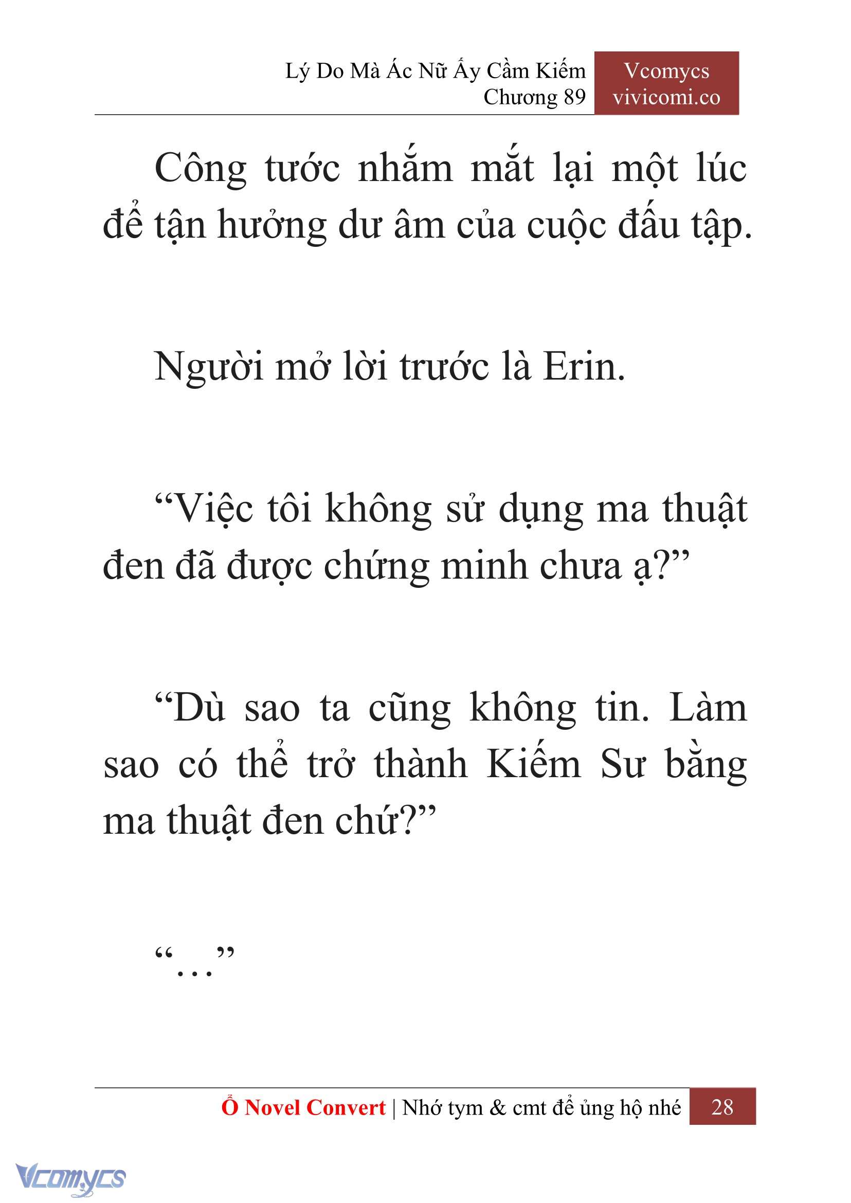 [Novel] Lý Do Mà Ác Nữ Ấy Cầm Kiếm Chapter 89 - Trang 31