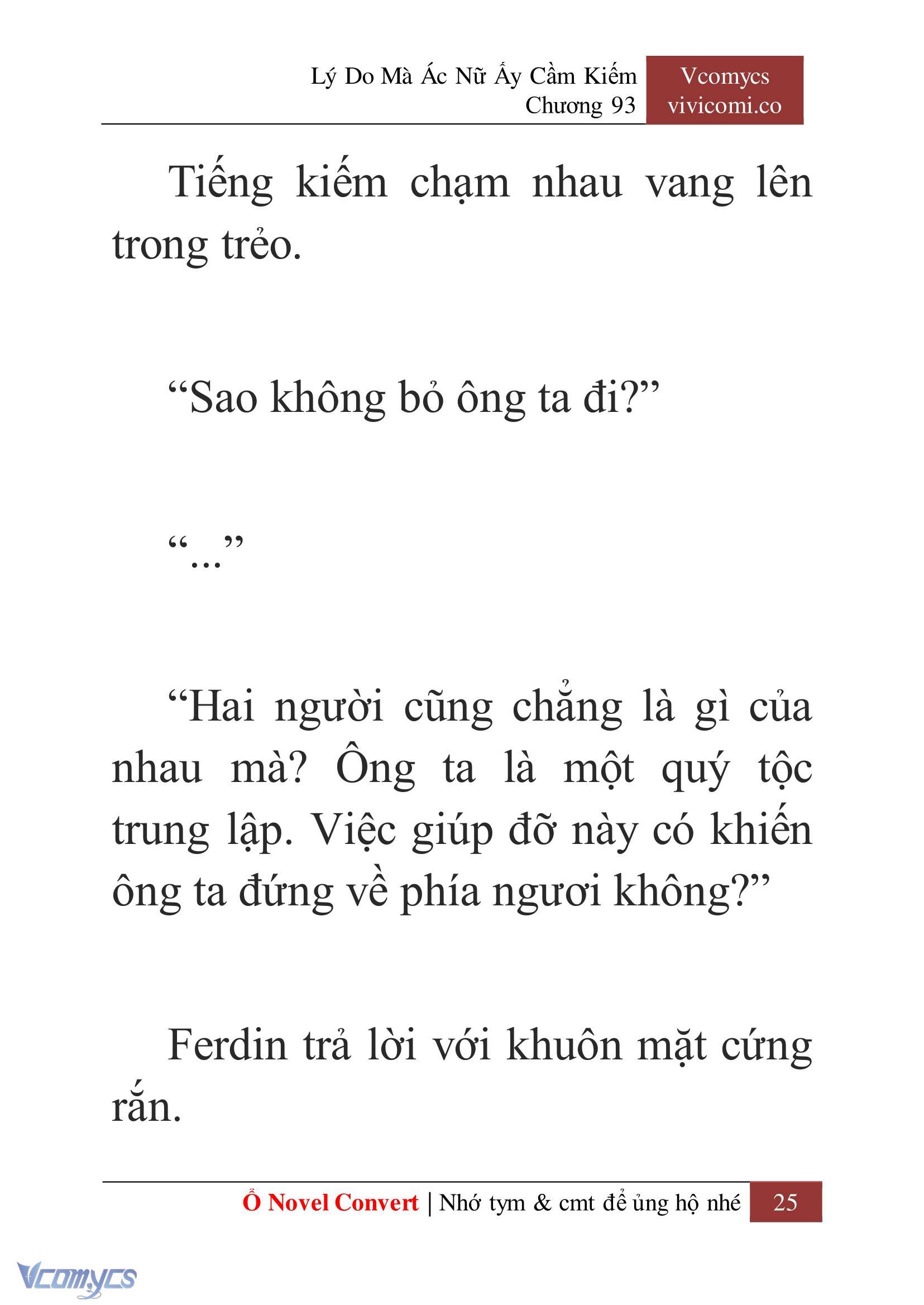 [Novel] Lý Do Mà Ác Nữ Ấy Cầm Kiếm Chapter 93 - Trang 28