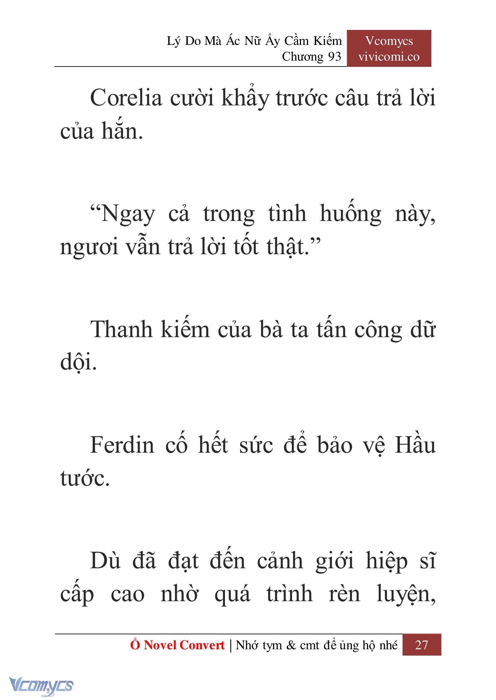 [Novel] Lý Do Mà Ác Nữ Ấy Cầm Kiếm Chapter 93 - Trang 30