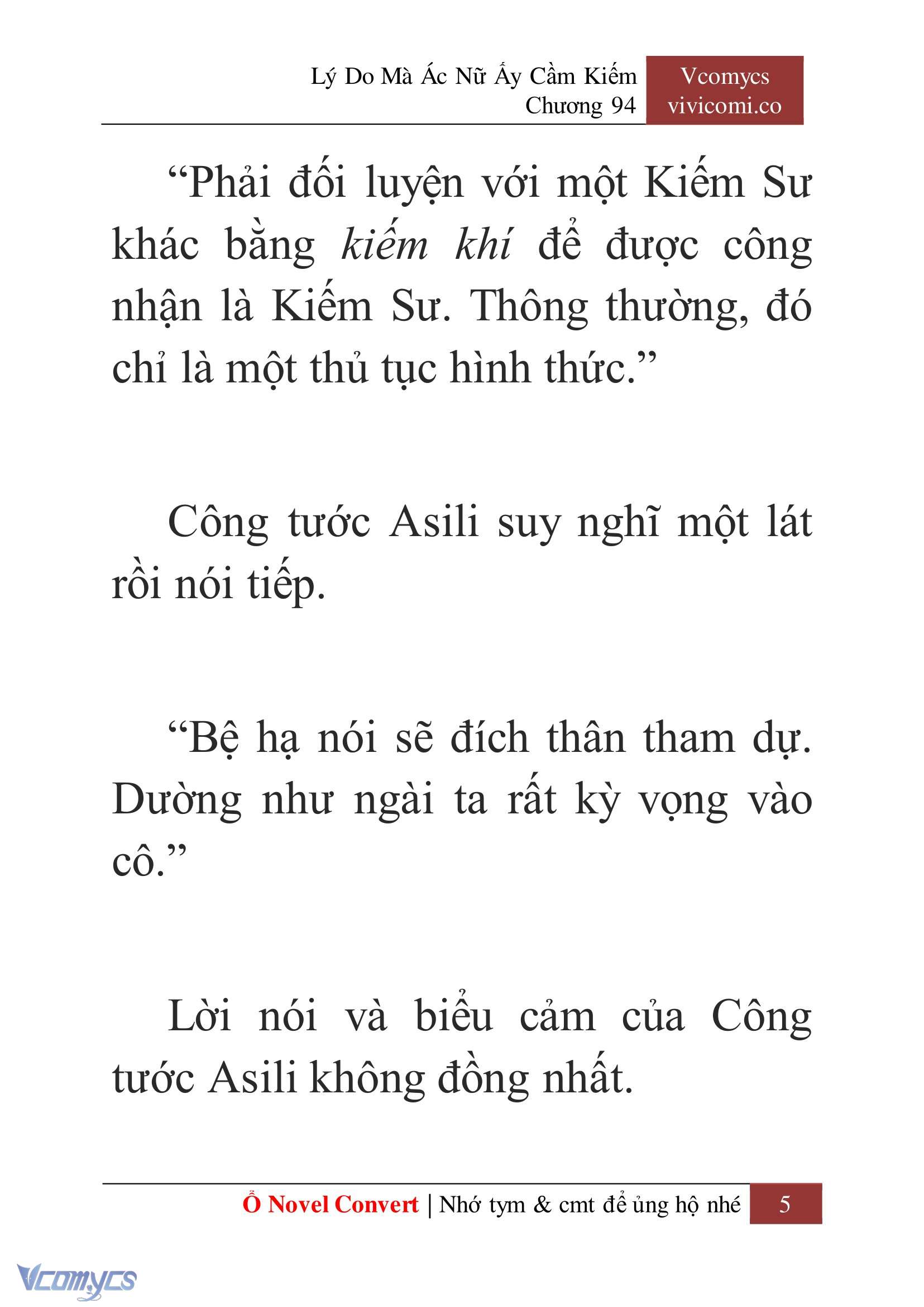 [Novel] Lý Do Mà Ác Nữ Ấy Cầm Kiếm Chapter 94 - Trang 8