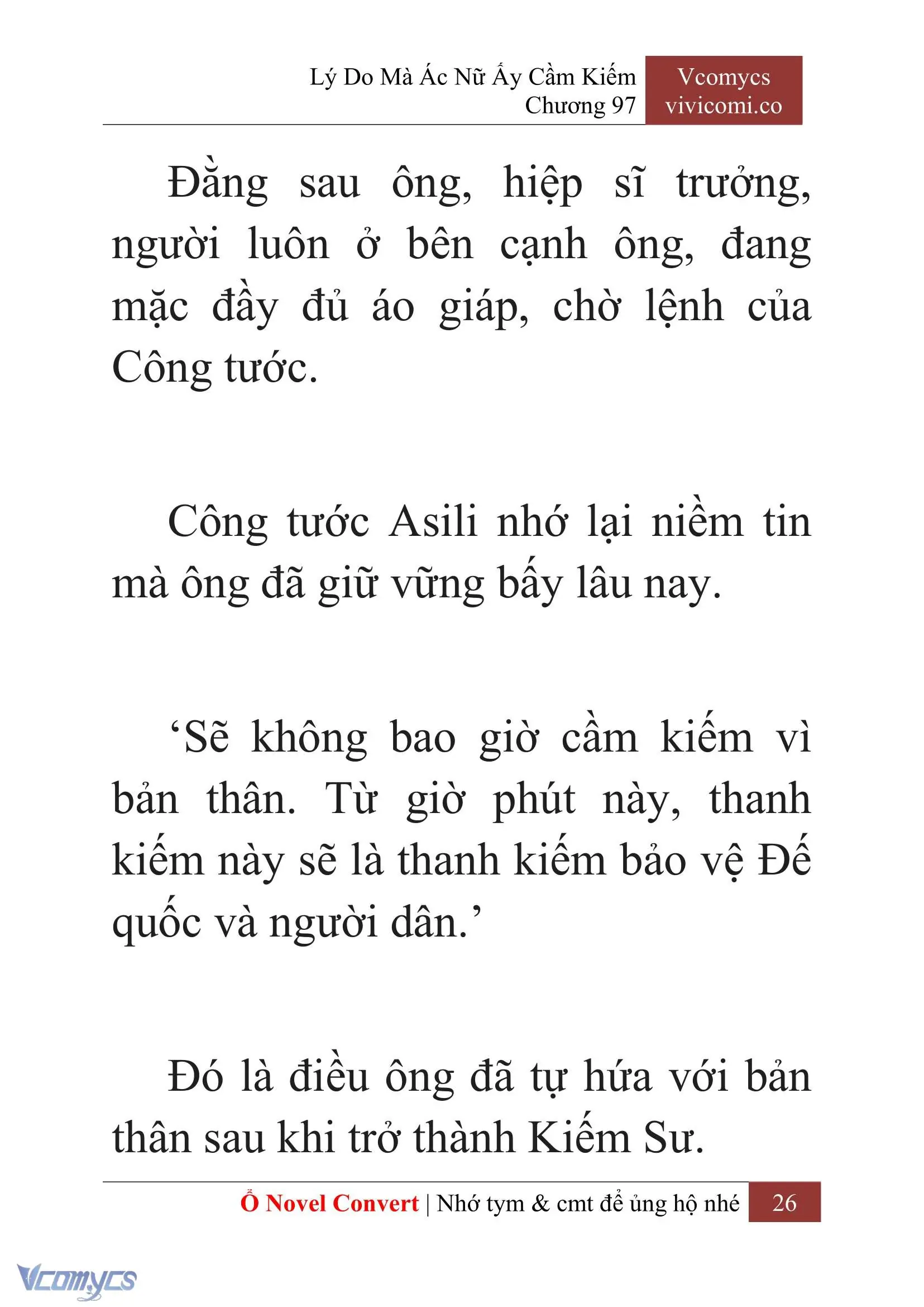 [Novel] Lý Do Mà Ác Nữ Ấy Cầm Kiếm Chapter 97 - Trang 29