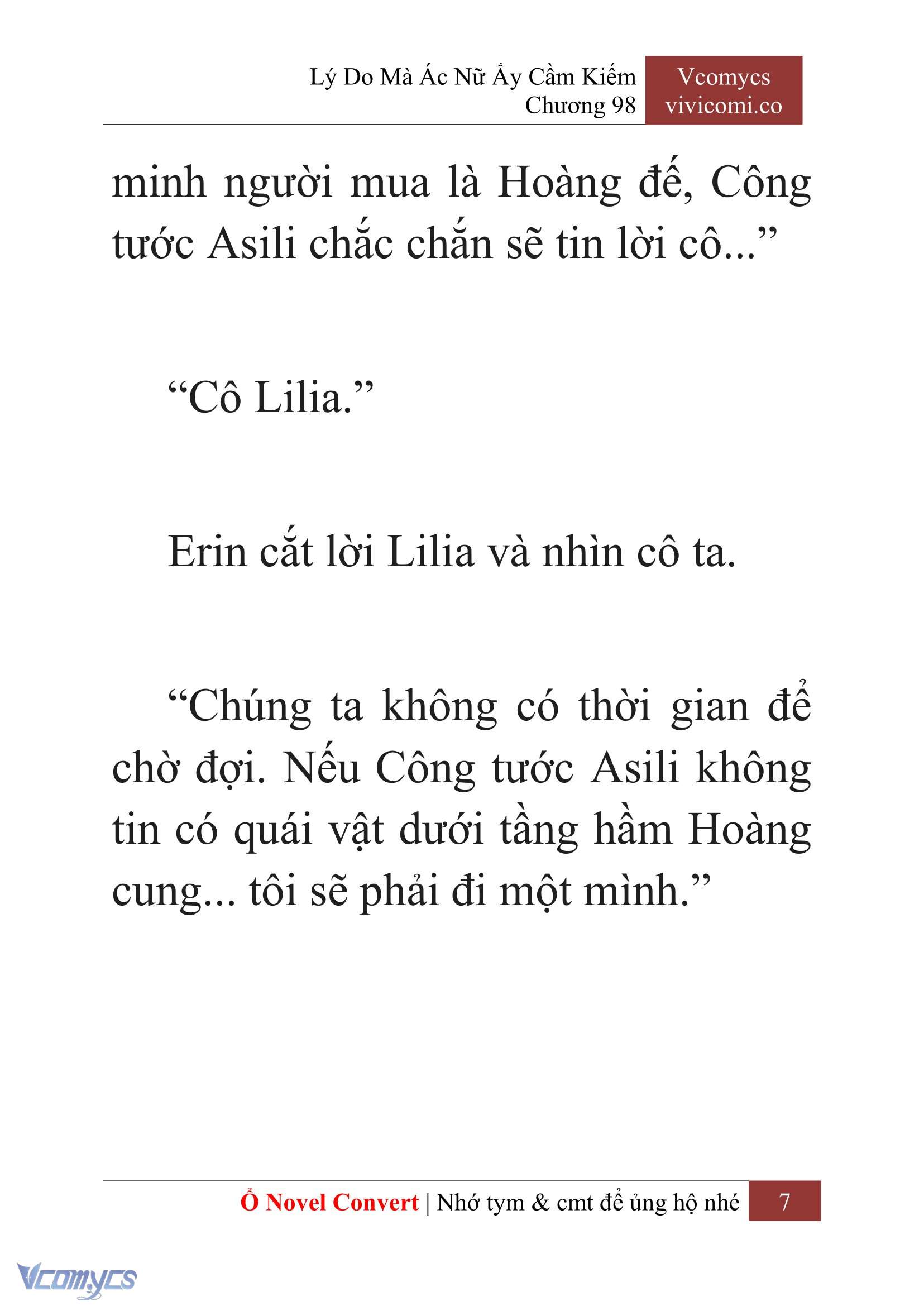 [Novel] Lý Do Mà Ác Nữ Ấy Cầm Kiếm Chapter 98 - Trang 10