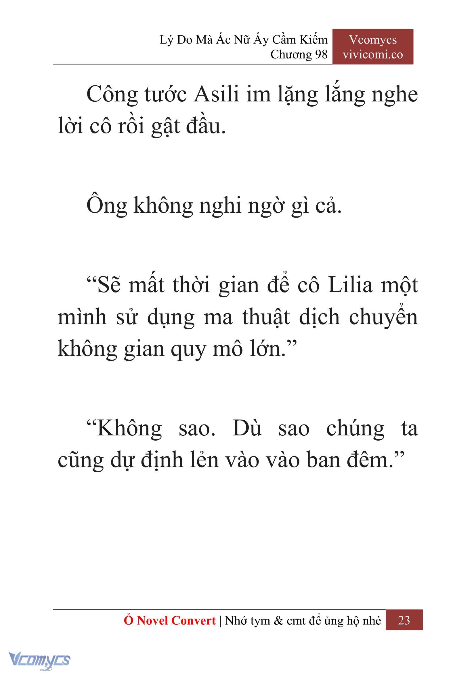 [Novel] Lý Do Mà Ác Nữ Ấy Cầm Kiếm Chapter 98 - Trang 26