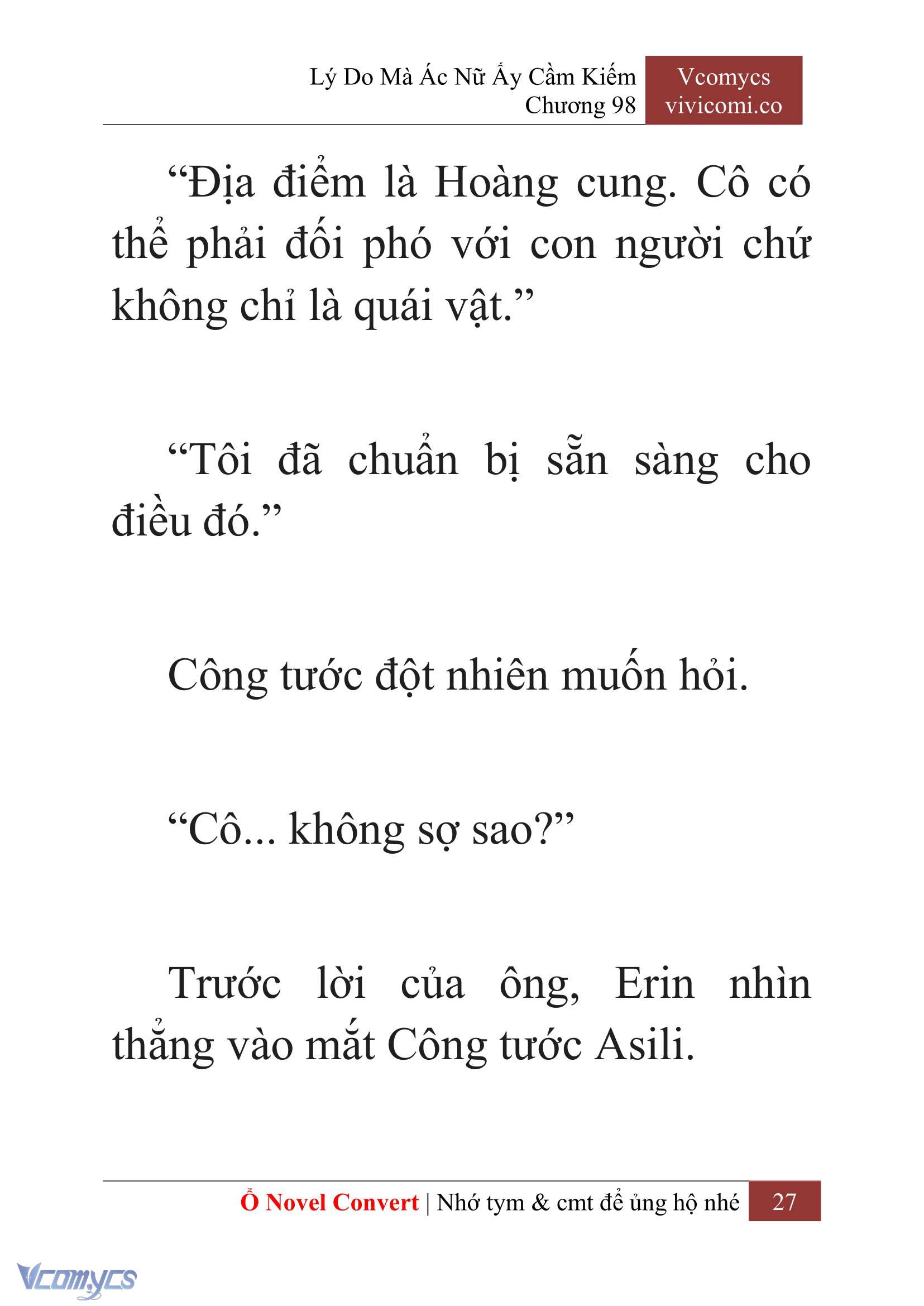 [Novel] Lý Do Mà Ác Nữ Ấy Cầm Kiếm Chapter 98 - Trang 30