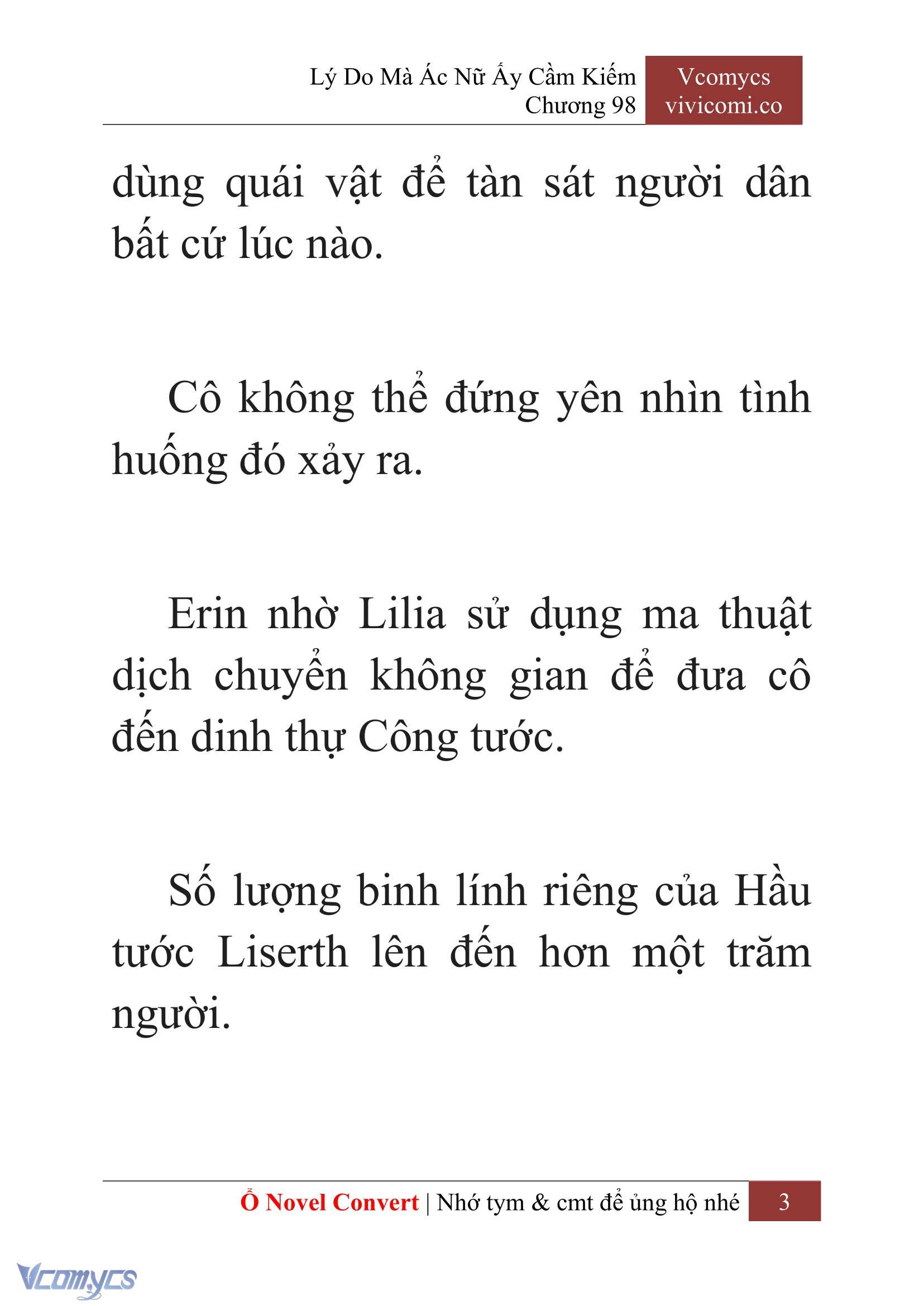 [Novel] Lý Do Mà Ác Nữ Ấy Cầm Kiếm Chapter 98 - Trang 6