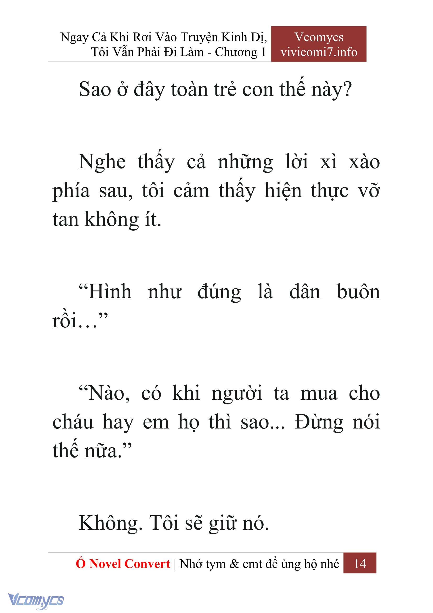 [Novel] Ngay Cả Khi Rơi Vào Truyện Kinh Dị, Tôi Vẫn Phải Đi Làm Chapter 1 - Trang 16