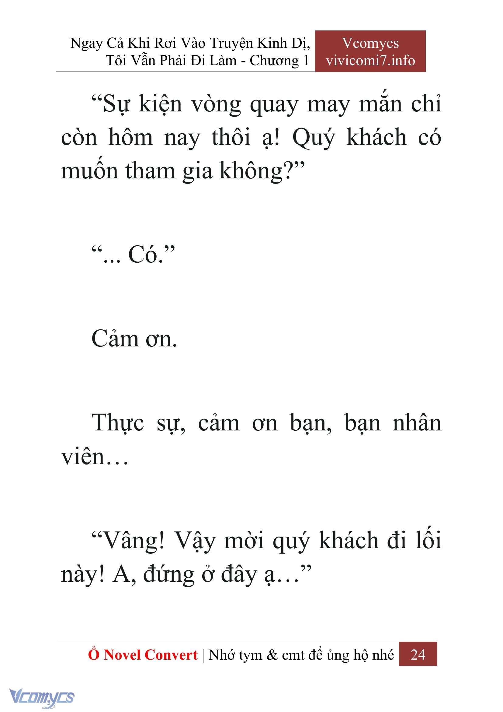 [Novel] Ngay Cả Khi Rơi Vào Truyện Kinh Dị, Tôi Vẫn Phải Đi Làm Chapter 1 - Trang 26