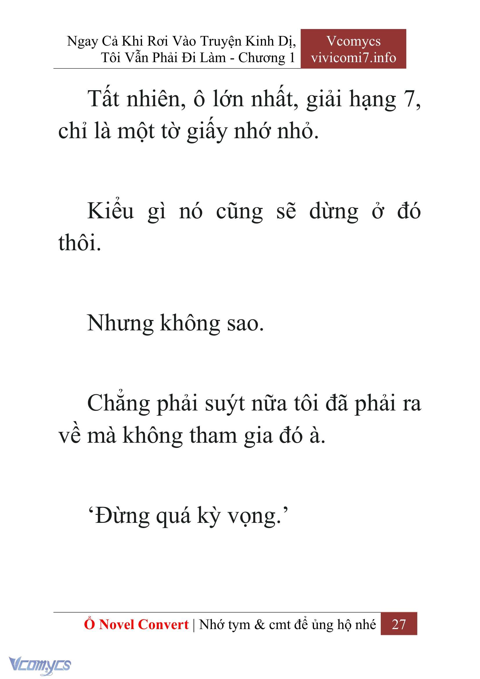 [Novel] Ngay Cả Khi Rơi Vào Truyện Kinh Dị, Tôi Vẫn Phải Đi Làm Chapter 1 - Trang 29