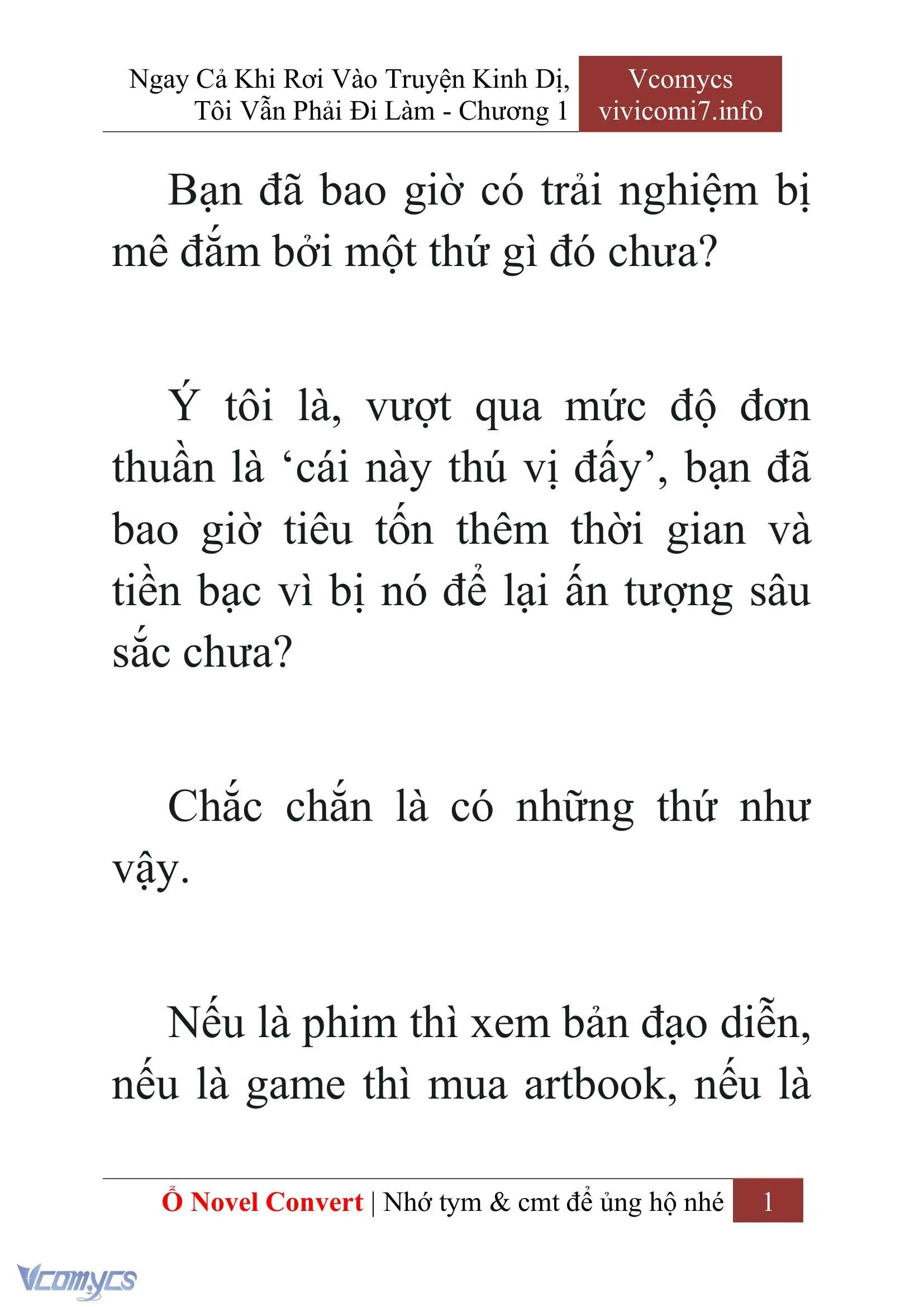 [Novel] Ngay Cả Khi Rơi Vào Truyện Kinh Dị, Tôi Vẫn Phải Đi Làm Chapter 1 - Trang 3