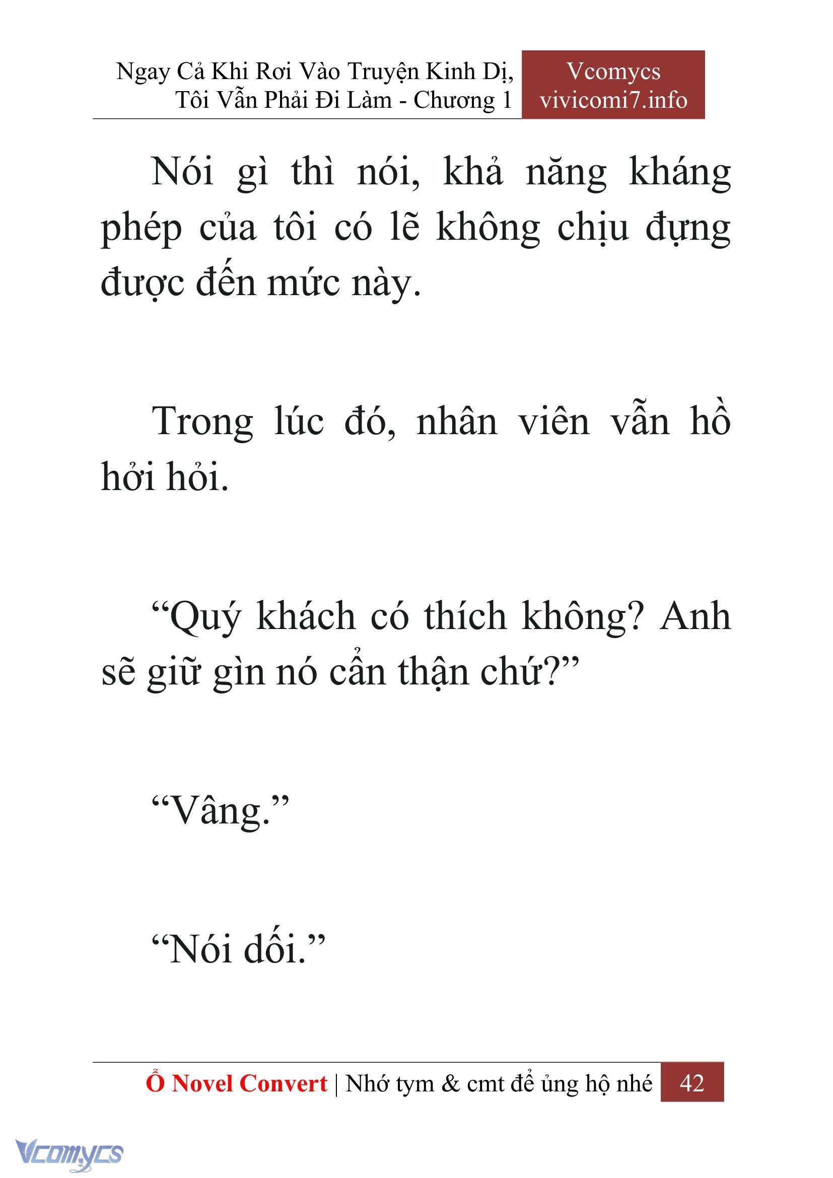 [Novel] Ngay Cả Khi Rơi Vào Truyện Kinh Dị, Tôi Vẫn Phải Đi Làm Chapter 1 - Trang 44