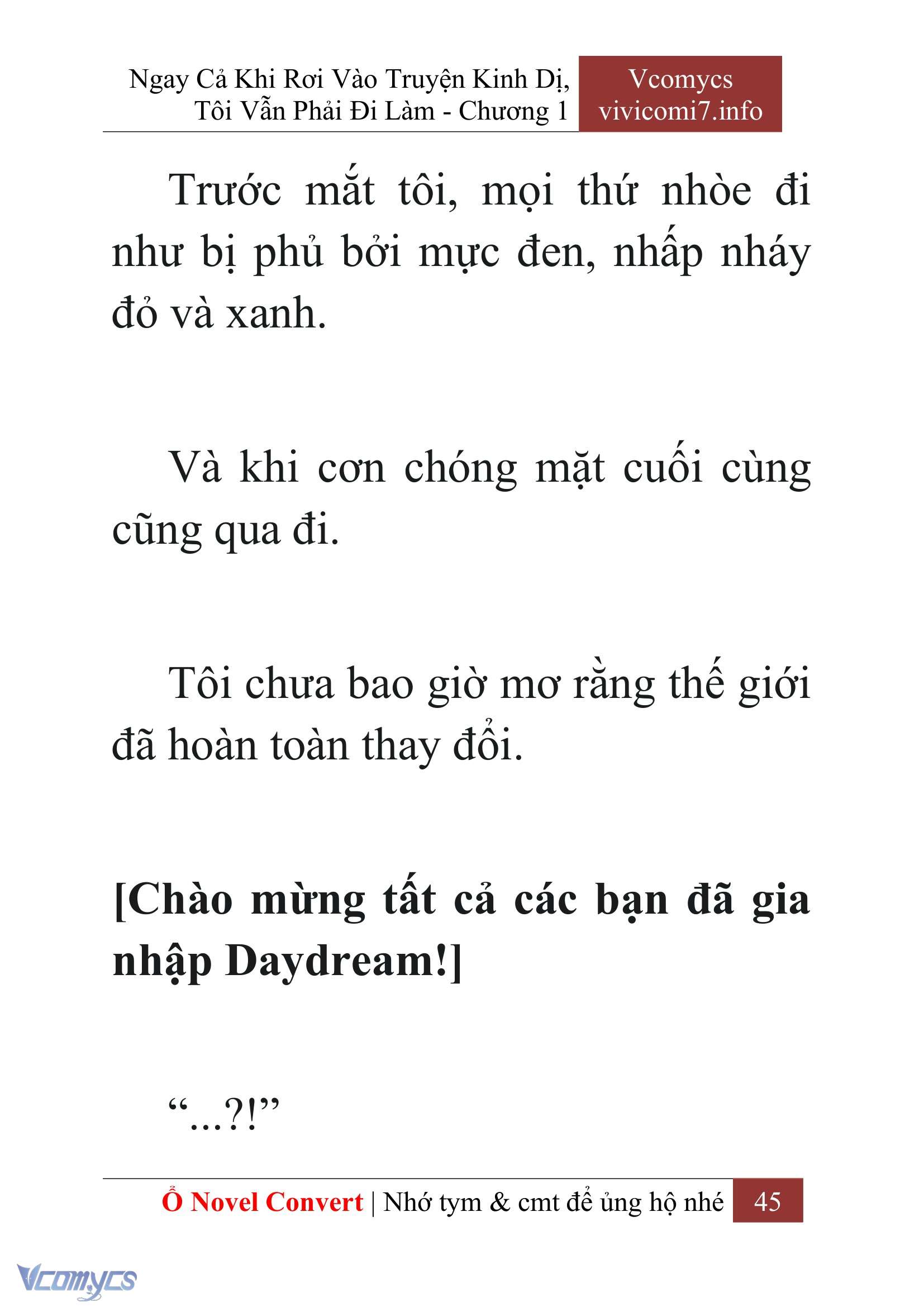 [Novel] Ngay Cả Khi Rơi Vào Truyện Kinh Dị, Tôi Vẫn Phải Đi Làm Chapter 1 - Trang 47