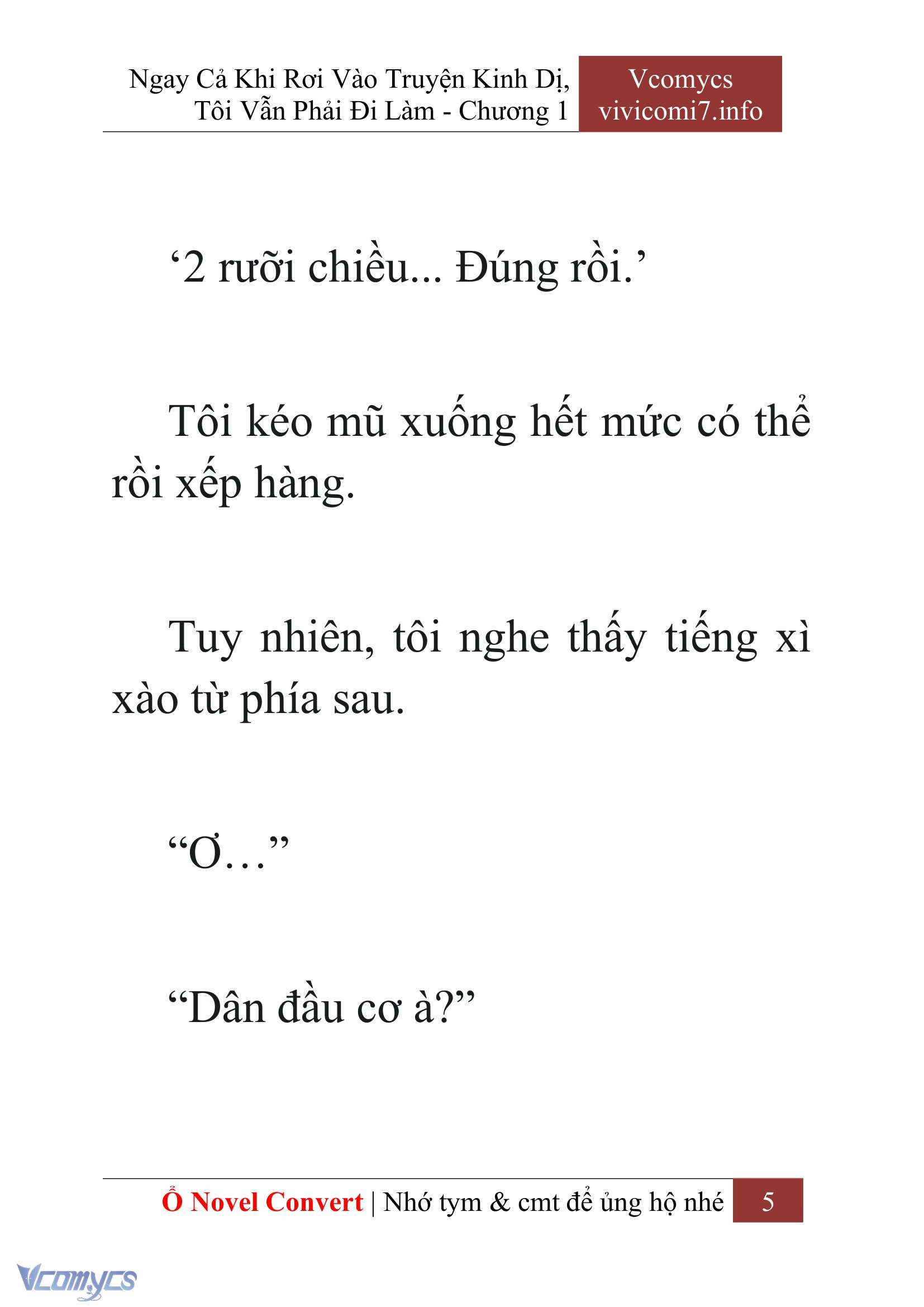 [Novel] Ngay Cả Khi Rơi Vào Truyện Kinh Dị, Tôi Vẫn Phải Đi Làm Chapter 1 - Trang 7