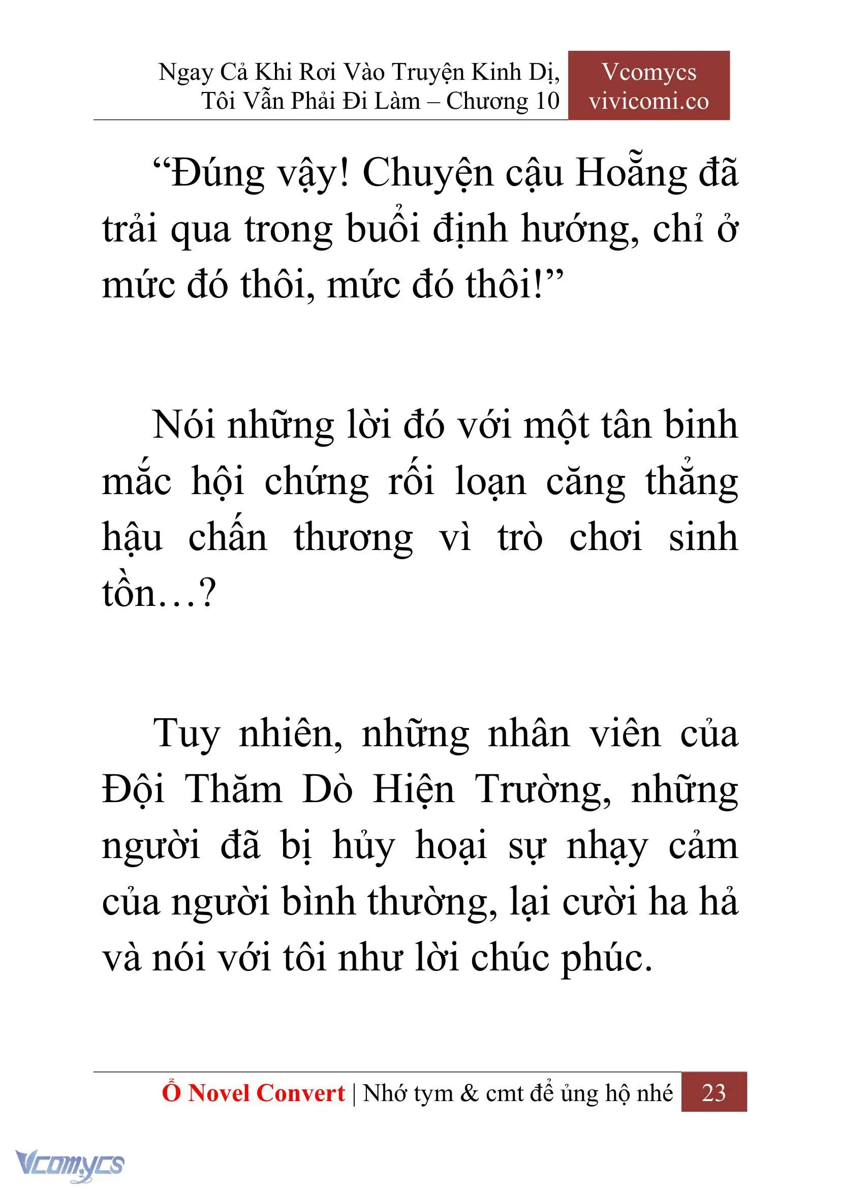 [Novel] Ngay Cả Khi Rơi Vào Truyện Kinh Dị, Tôi Vẫn Phải Đi Làm Chapter 10 - Trang 25
