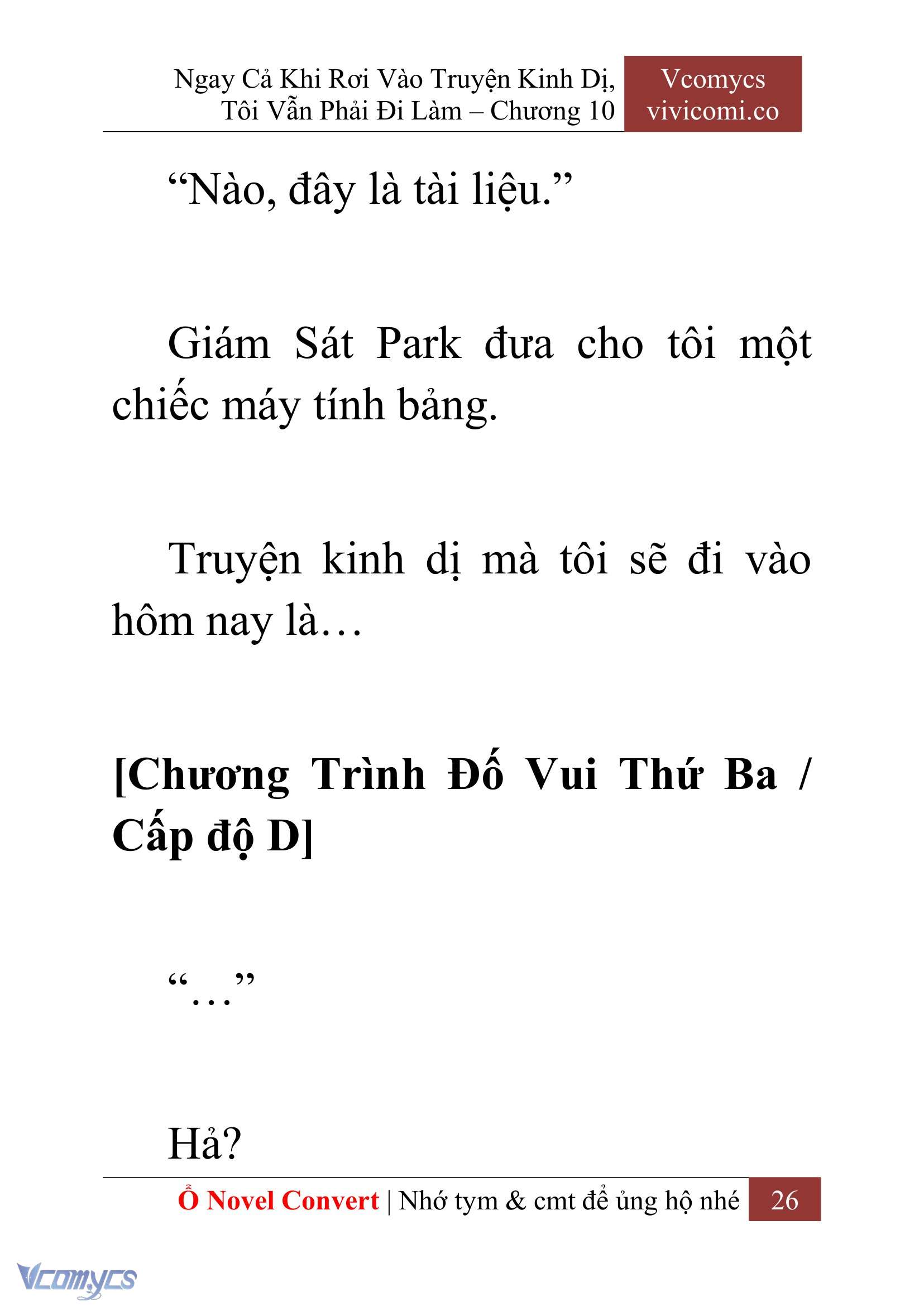 [Novel] Ngay Cả Khi Rơi Vào Truyện Kinh Dị, Tôi Vẫn Phải Đi Làm Chapter 10 - Trang 28