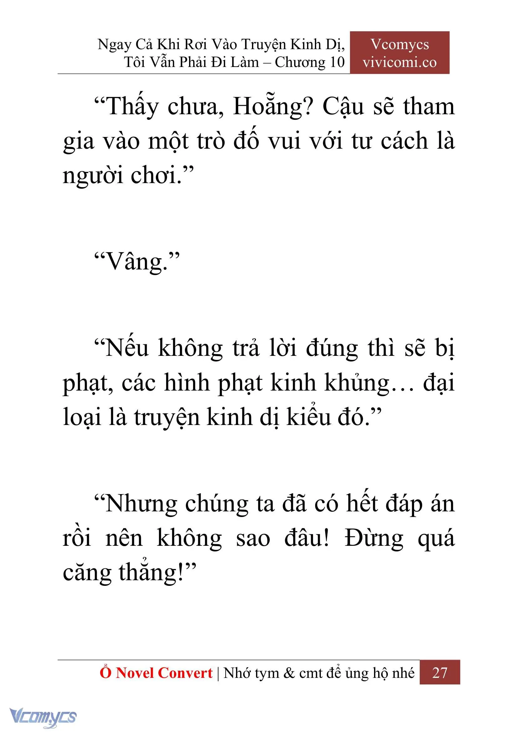 [Novel] Ngay Cả Khi Rơi Vào Truyện Kinh Dị, Tôi Vẫn Phải Đi Làm Chapter 10 - Trang 29