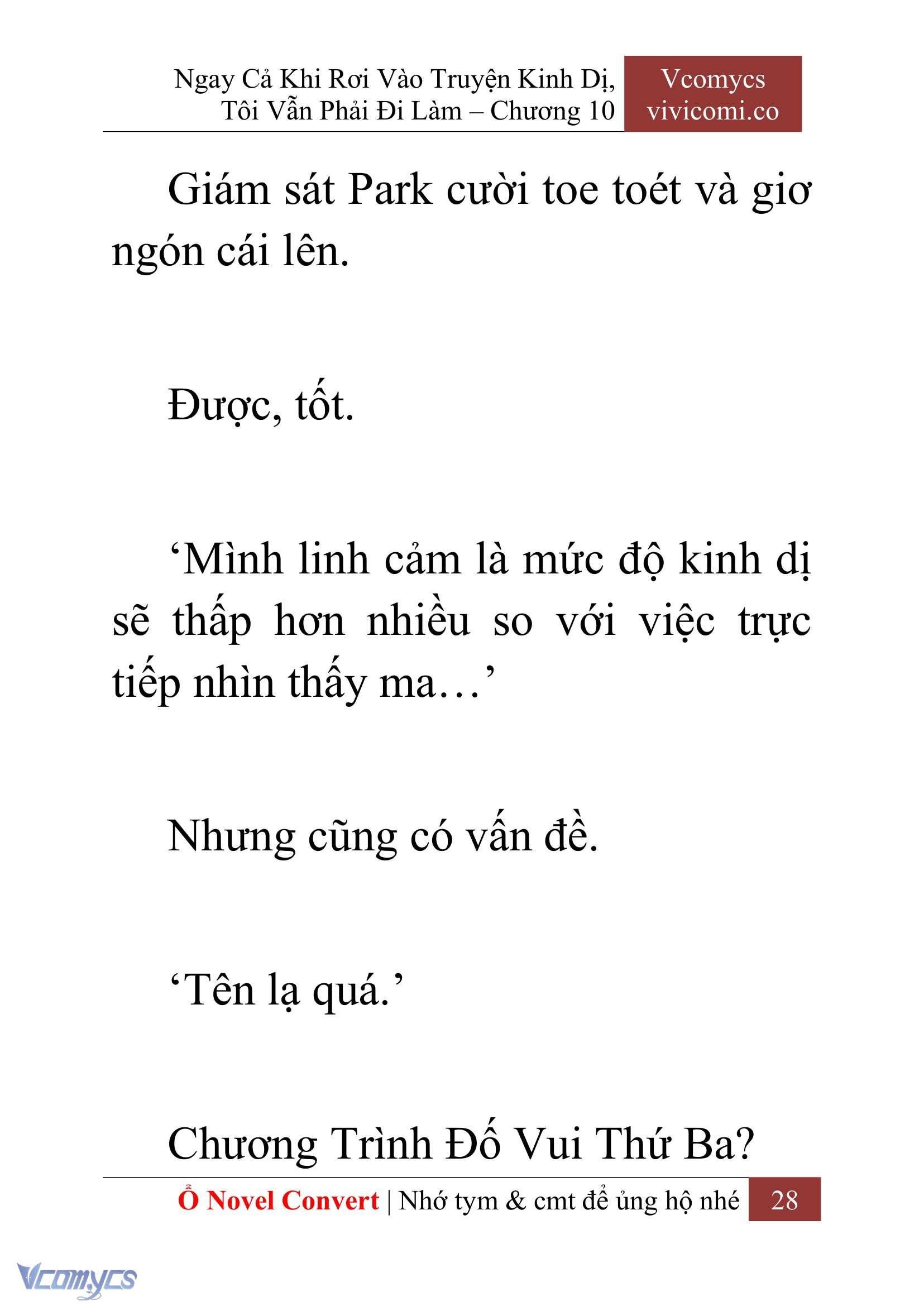 [Novel] Ngay Cả Khi Rơi Vào Truyện Kinh Dị, Tôi Vẫn Phải Đi Làm Chapter 10 - Trang 30