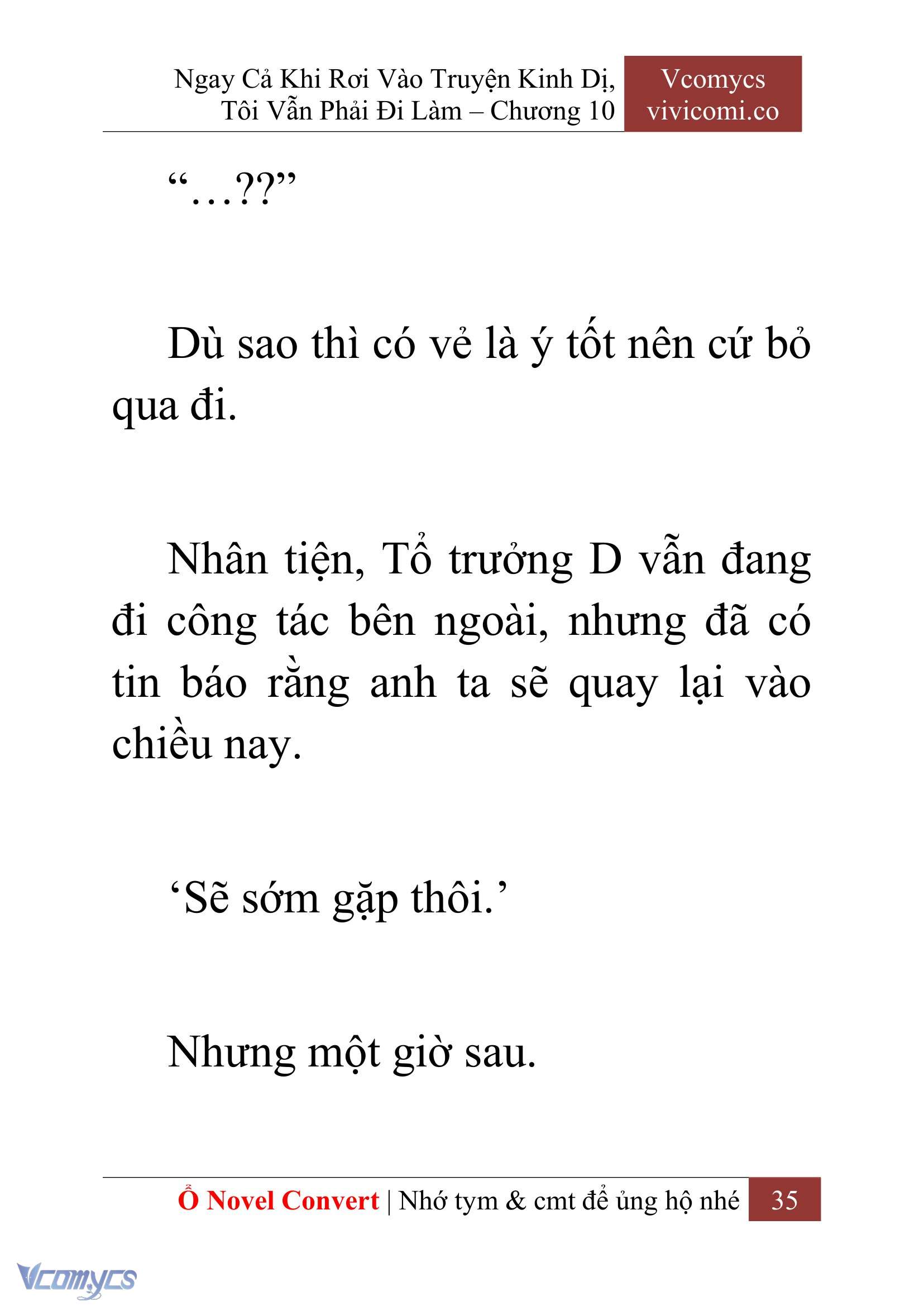 [Novel] Ngay Cả Khi Rơi Vào Truyện Kinh Dị, Tôi Vẫn Phải Đi Làm Chapter 10 - Trang 37