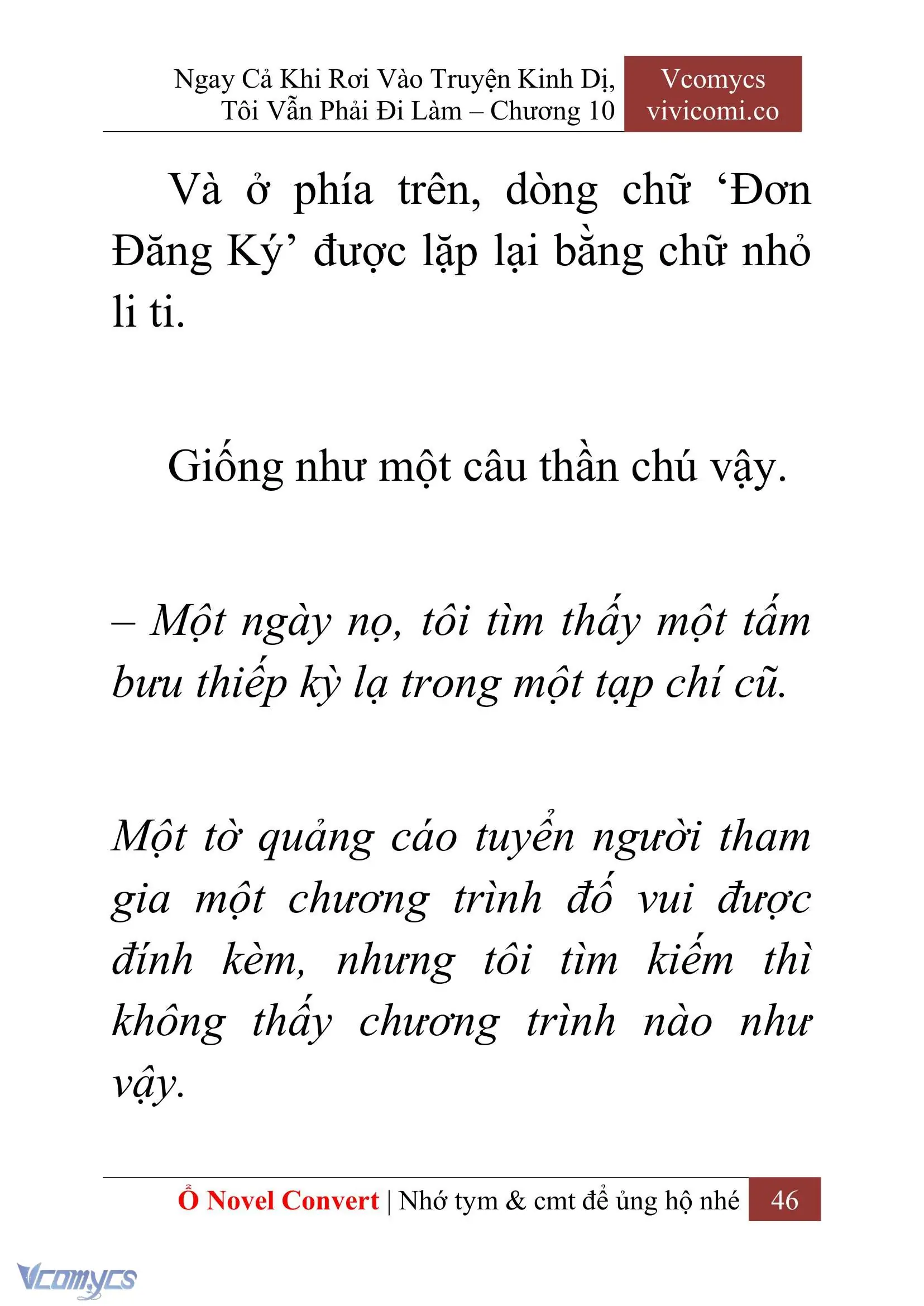 [Novel] Ngay Cả Khi Rơi Vào Truyện Kinh Dị, Tôi Vẫn Phải Đi Làm Chapter 10 - Trang 48