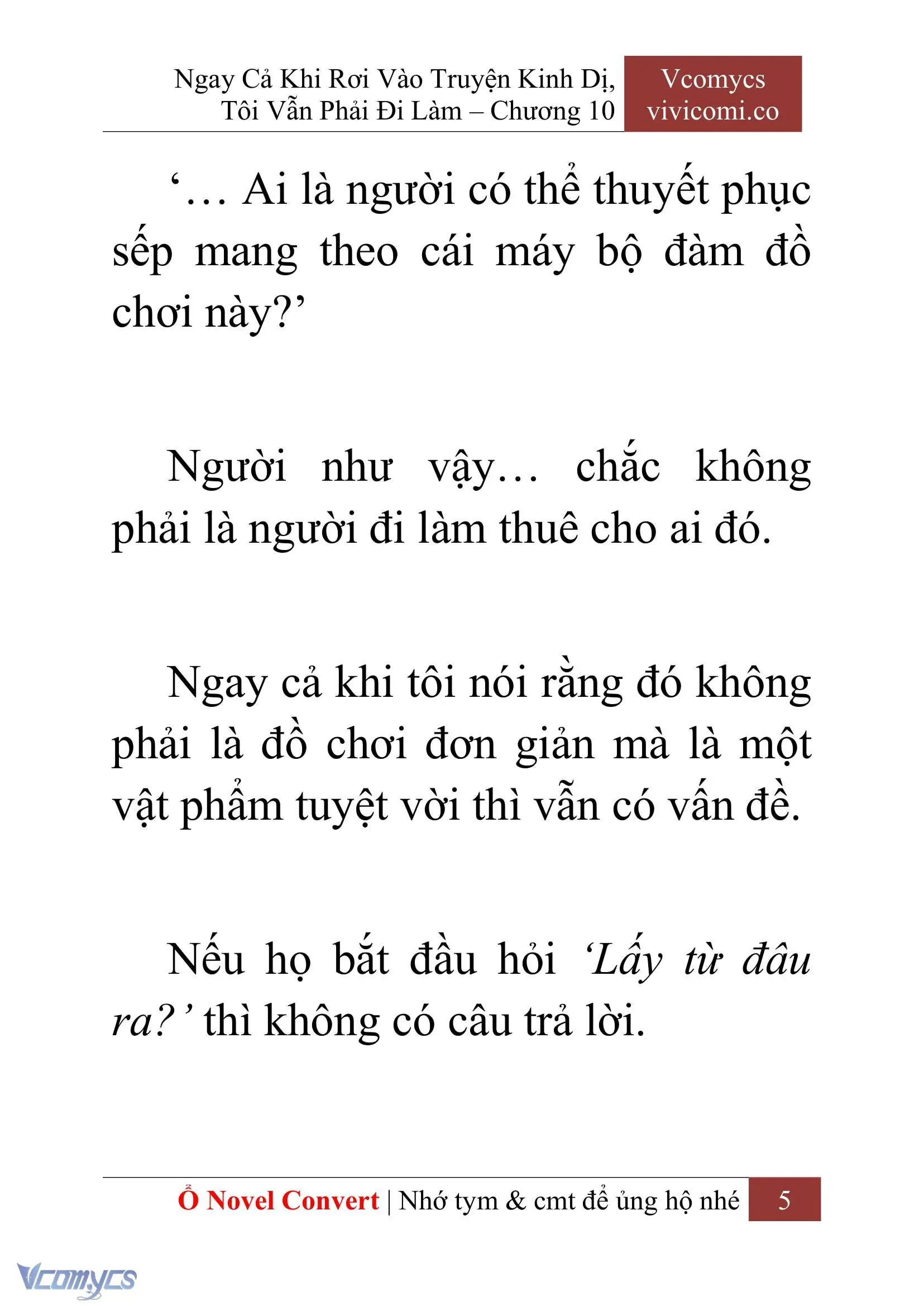 [Novel] Ngay Cả Khi Rơi Vào Truyện Kinh Dị, Tôi Vẫn Phải Đi Làm Chapter 10 - Trang 8