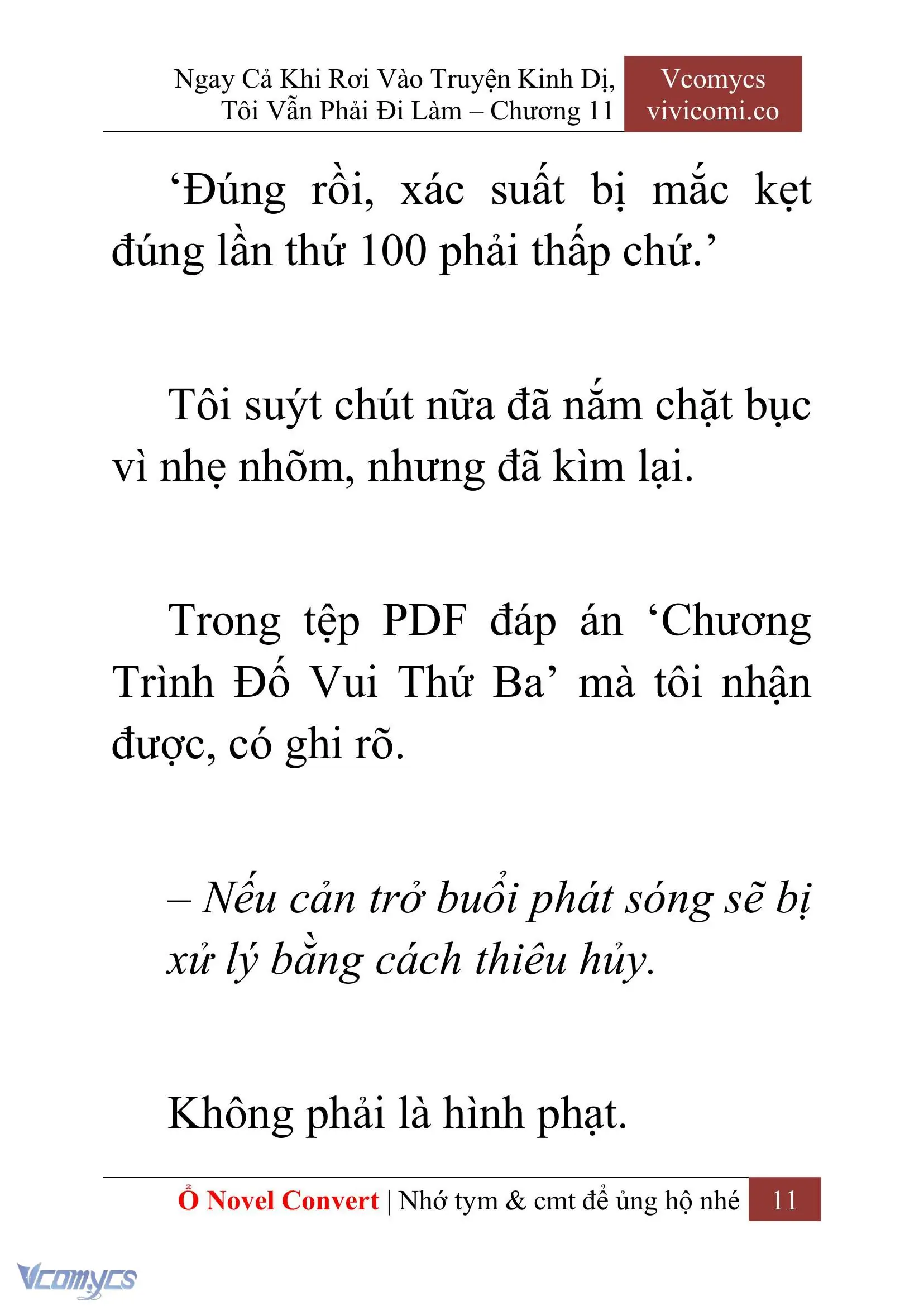 [Novel] Ngay Cả Khi Rơi Vào Truyện Kinh Dị, Tôi Vẫn Phải Đi Làm Chapter 11 - Trang 14