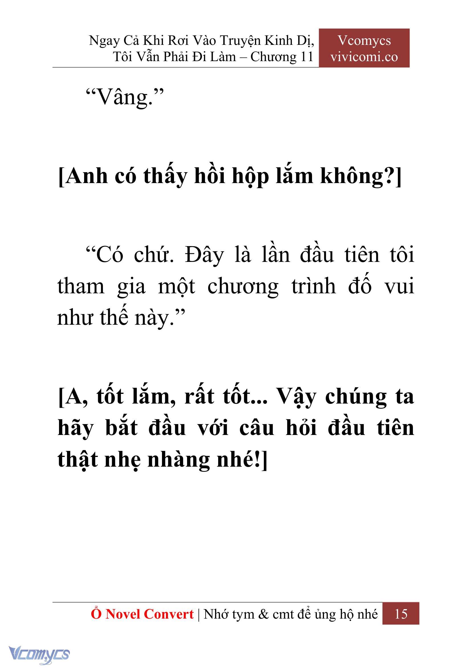 [Novel] Ngay Cả Khi Rơi Vào Truyện Kinh Dị, Tôi Vẫn Phải Đi Làm Chapter 11 - Trang 18