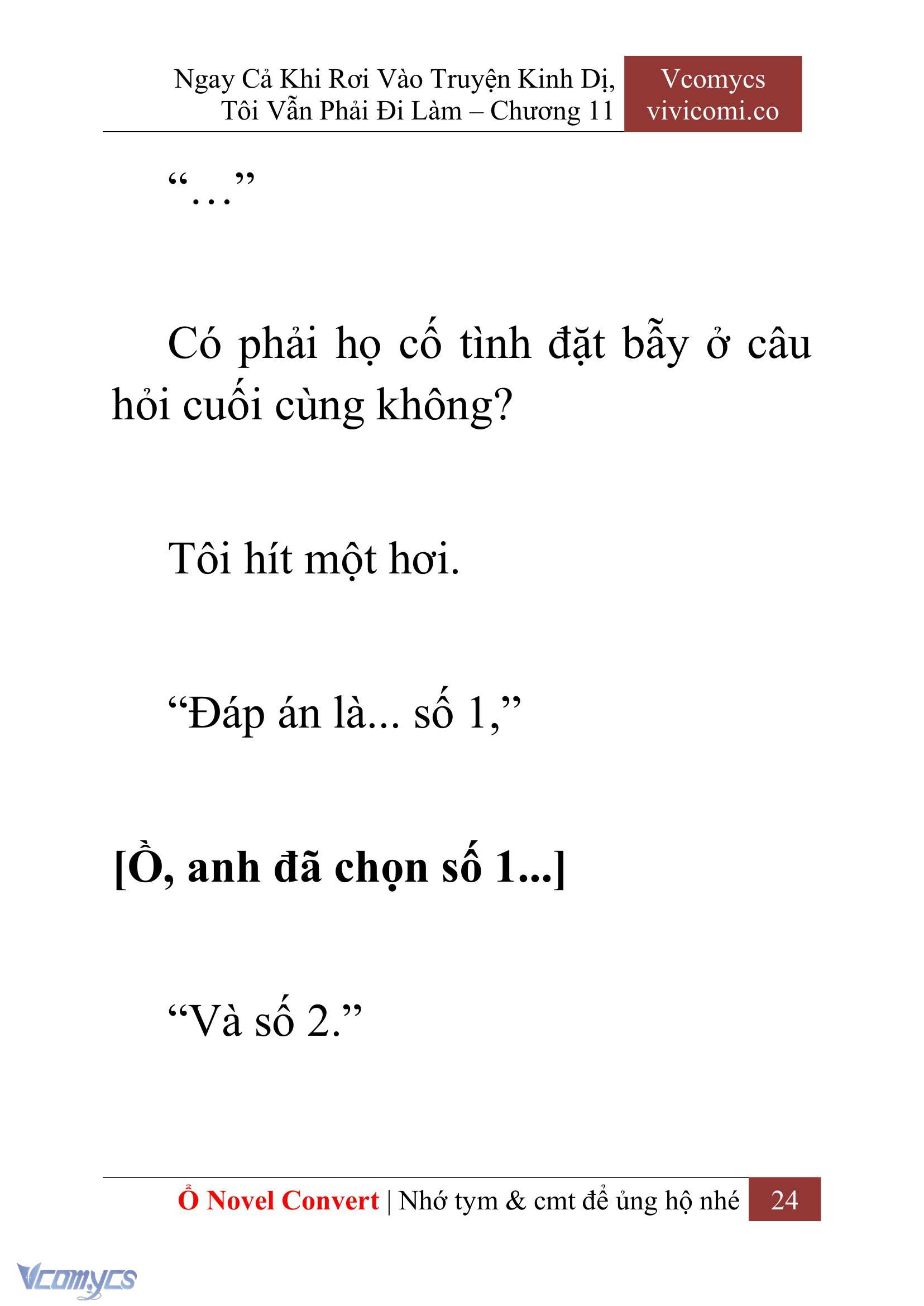 [Novel] Ngay Cả Khi Rơi Vào Truyện Kinh Dị, Tôi Vẫn Phải Đi Làm Chapter 11 - Trang 27