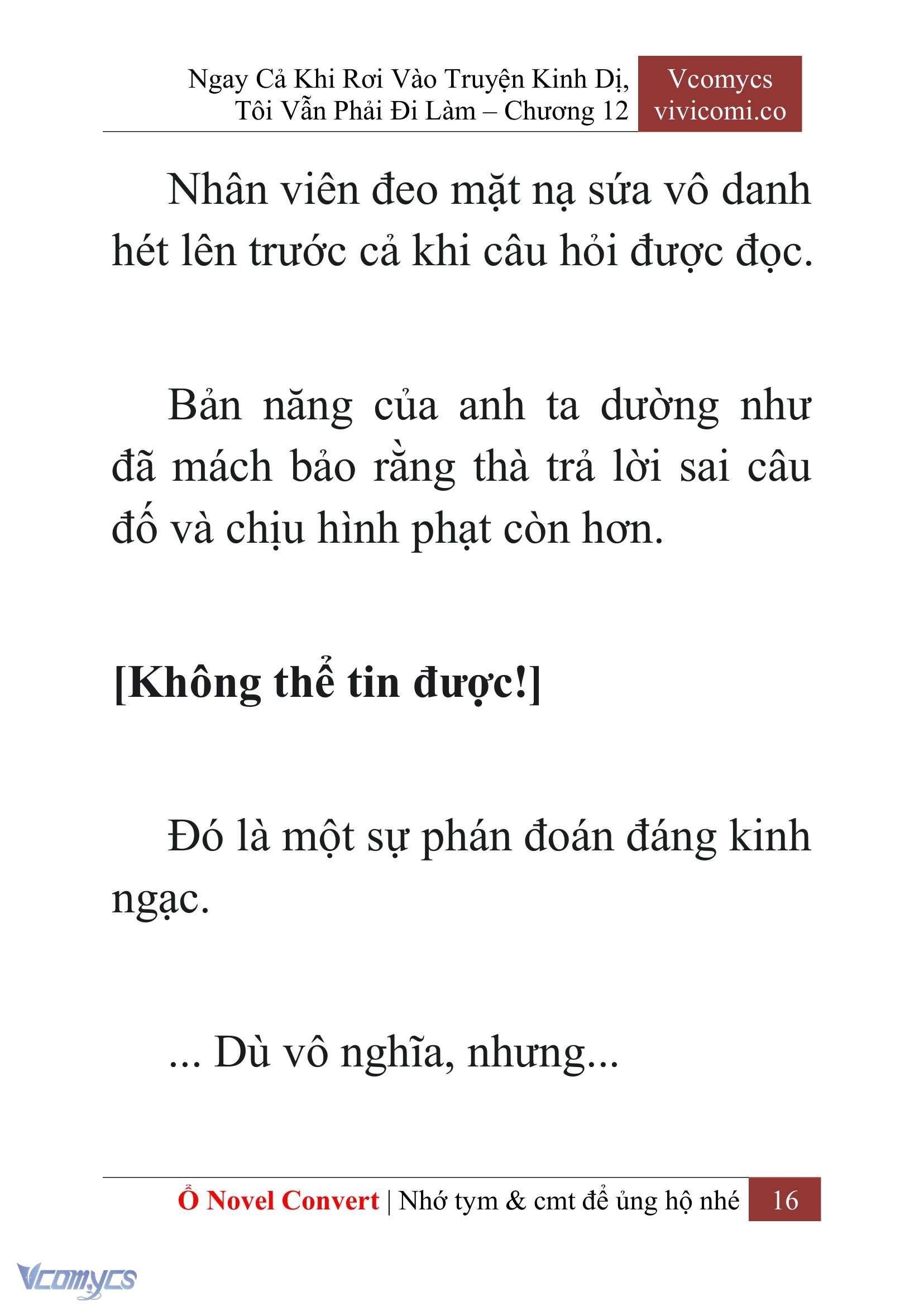 [Novel] Ngay Cả Khi Rơi Vào Truyện Kinh Dị, Tôi Vẫn Phải Đi Làm Chapter 12 - Trang 19